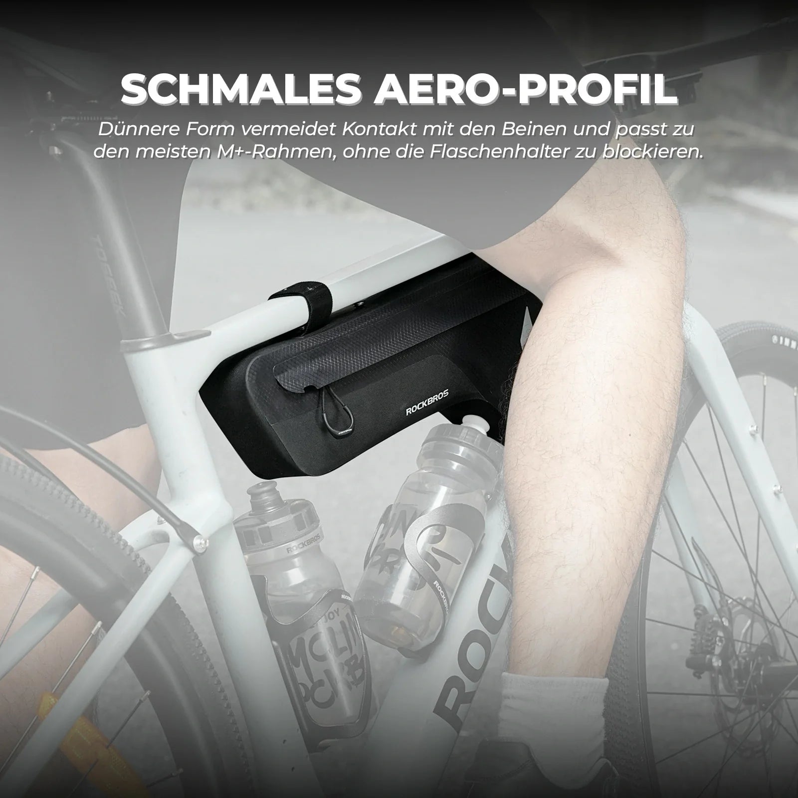 100% Wasserdichtes Fahrrad Rahmentasche Dreiecktasche 1.9L AS-152 RideMate