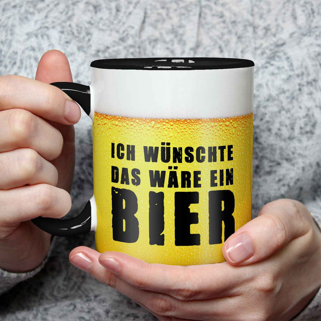 Bedruckte Tasse Ich wünschte das wäre ein Bier