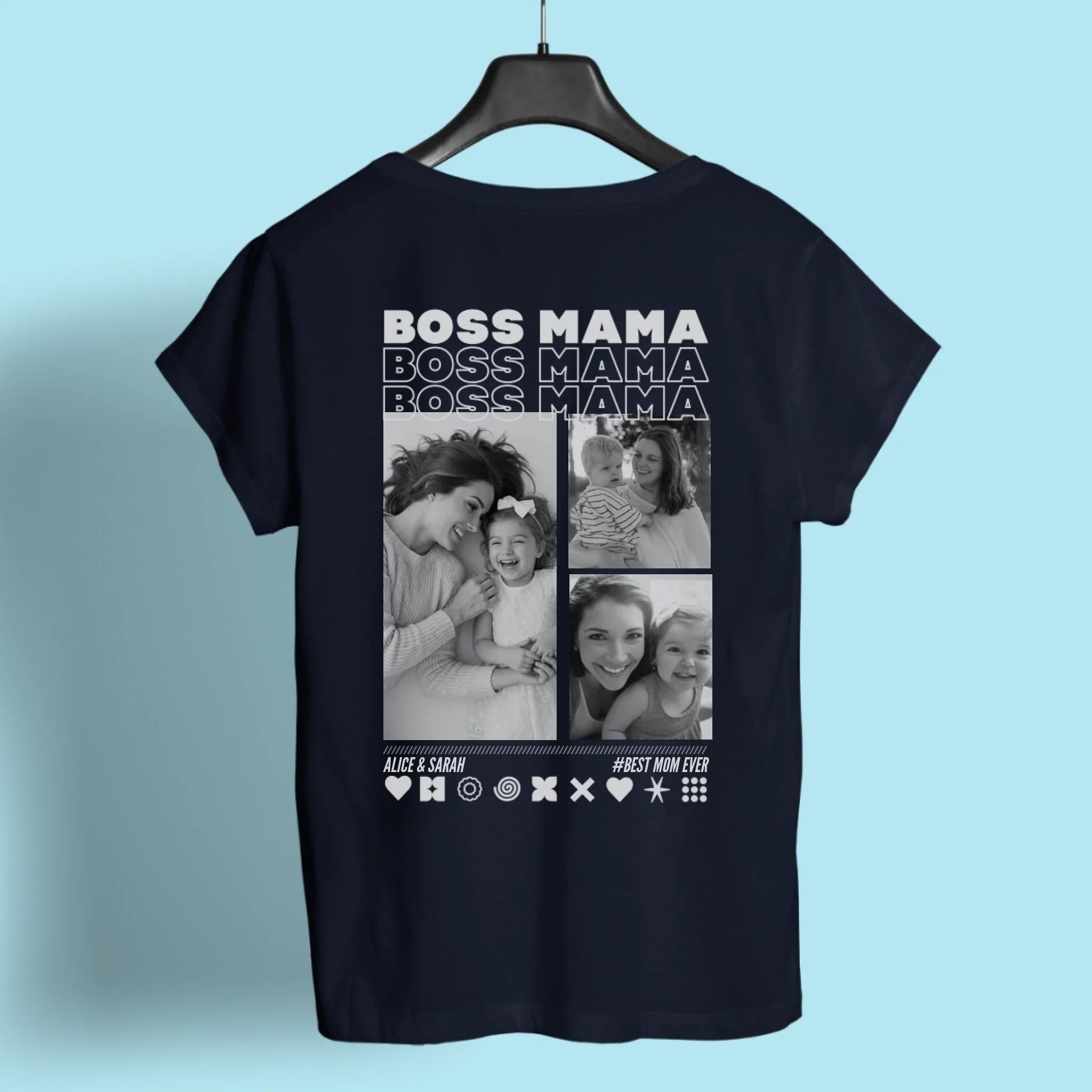MAMA T-Shirt HOT MAMA mit Deinen Fotos personalisiert