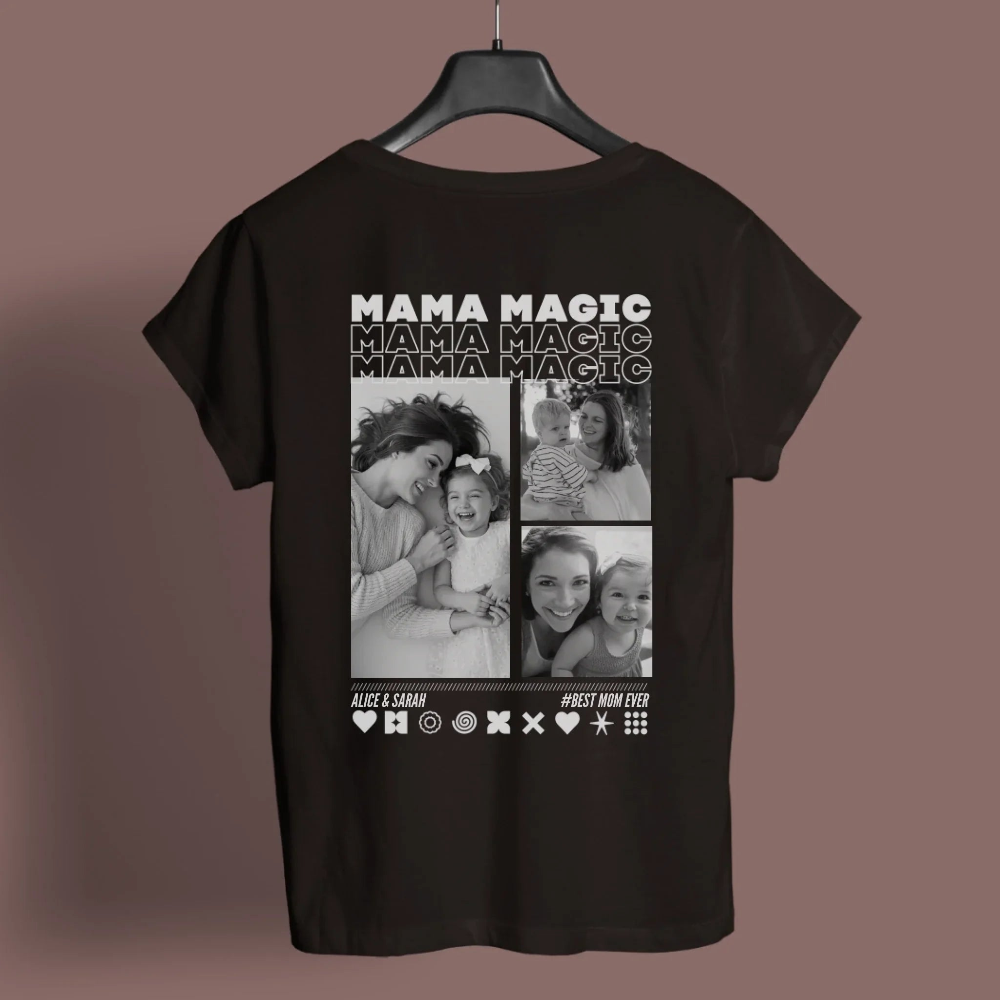 MAMA T-Shirt HOT MAMA mit Deinen Fotos personalisiert