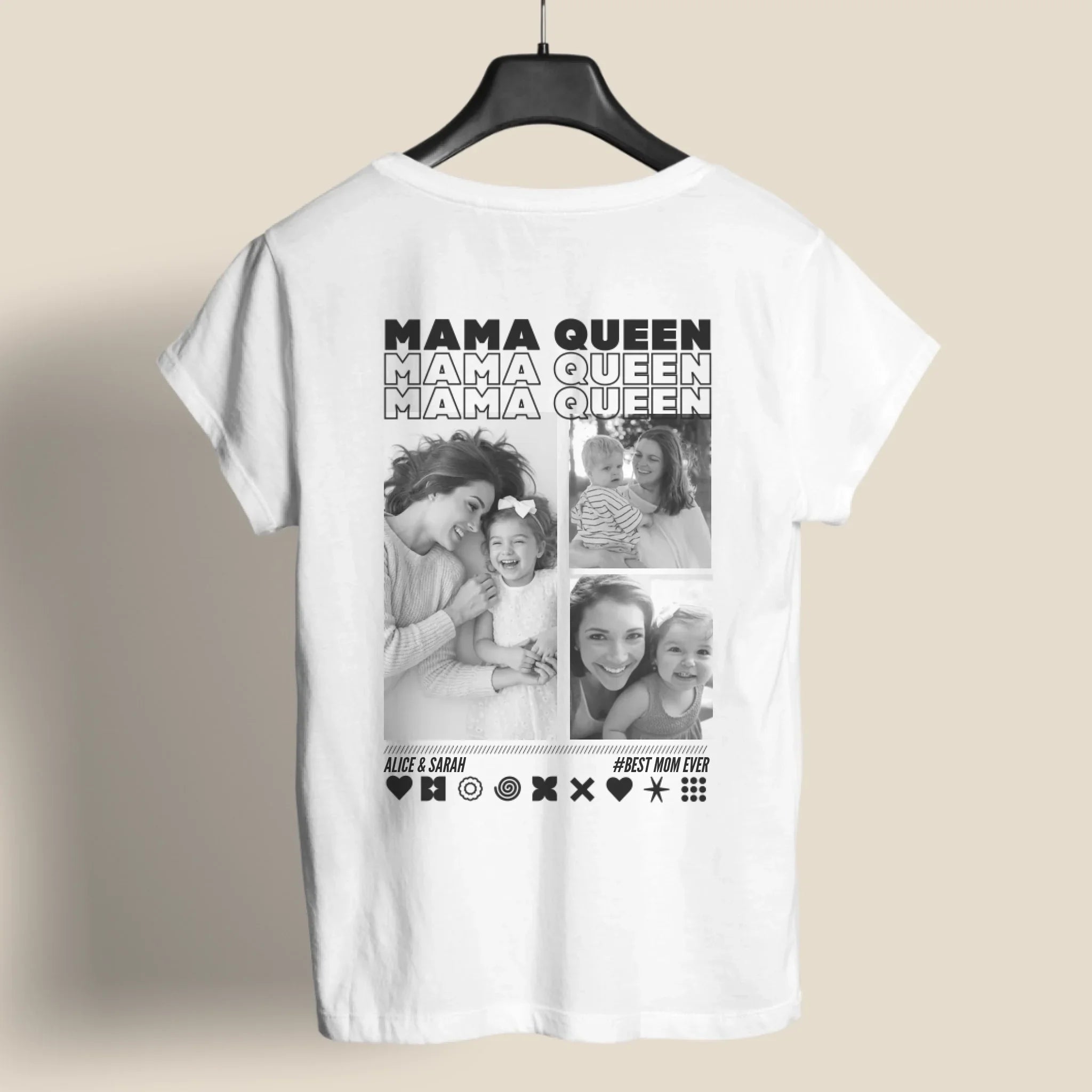 MAMA T-Shirt HOT MAMA mit Deinen Fotos personalisiert
