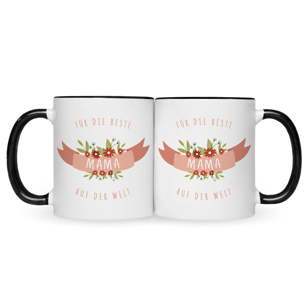 Bedruckte Tasse mit Spruch Für die beste Mama