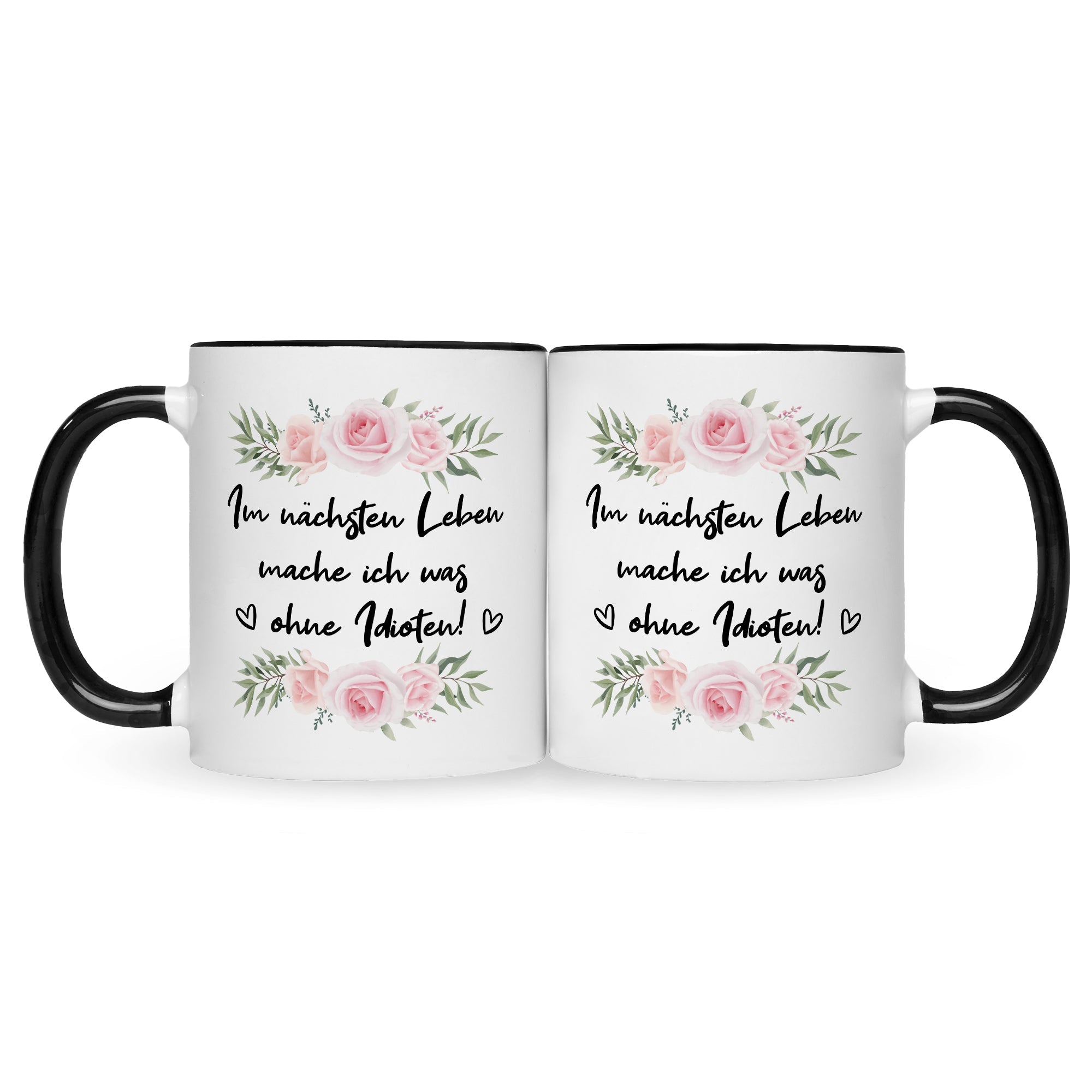 Bedruckte Tasse mit Spruch Im nächsten Leben