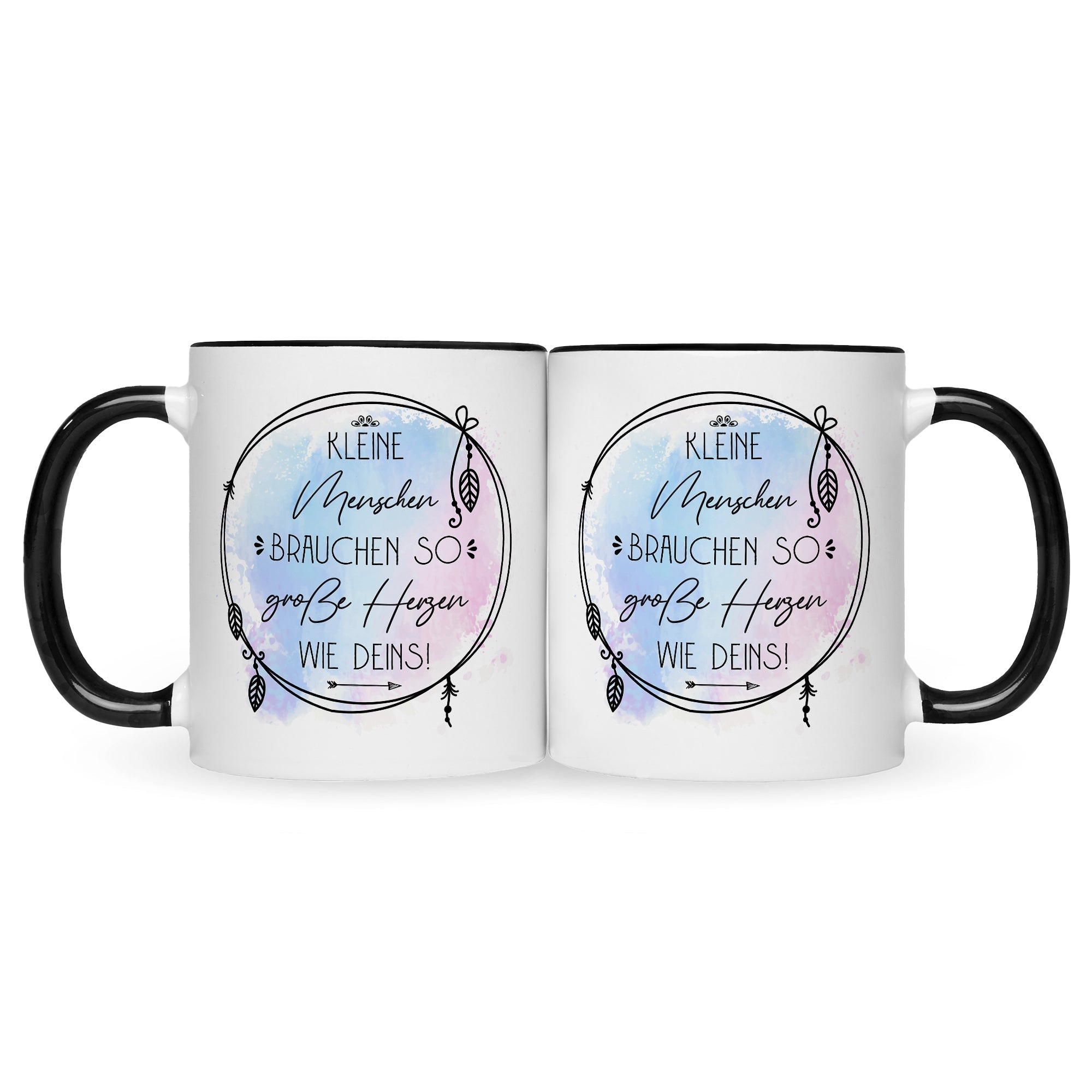 Bedruckte Tasse mit Spruch Große Herzen wie Deins