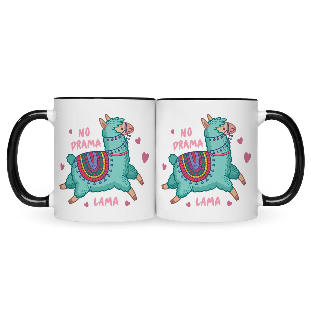 Bedruckte Tasse mit Spruch No Drama Lama