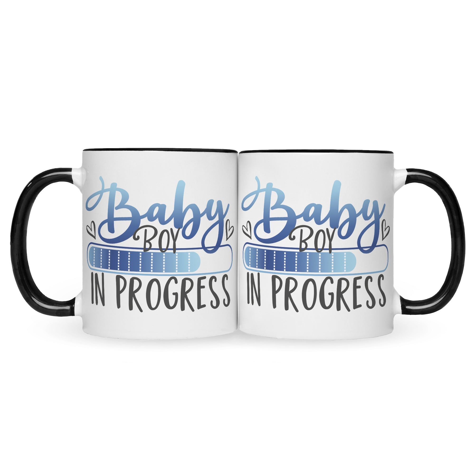 Bedruckte Tasse mit Spruch Baby in Progress