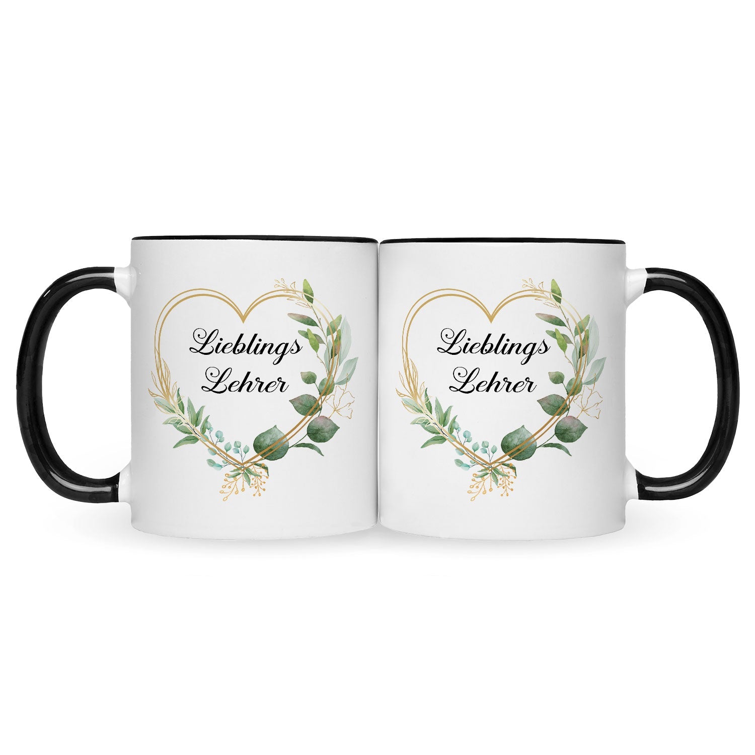 Bedruckte Tasse mit Spruch Lieblingslehrer/Lieblingslehrerin