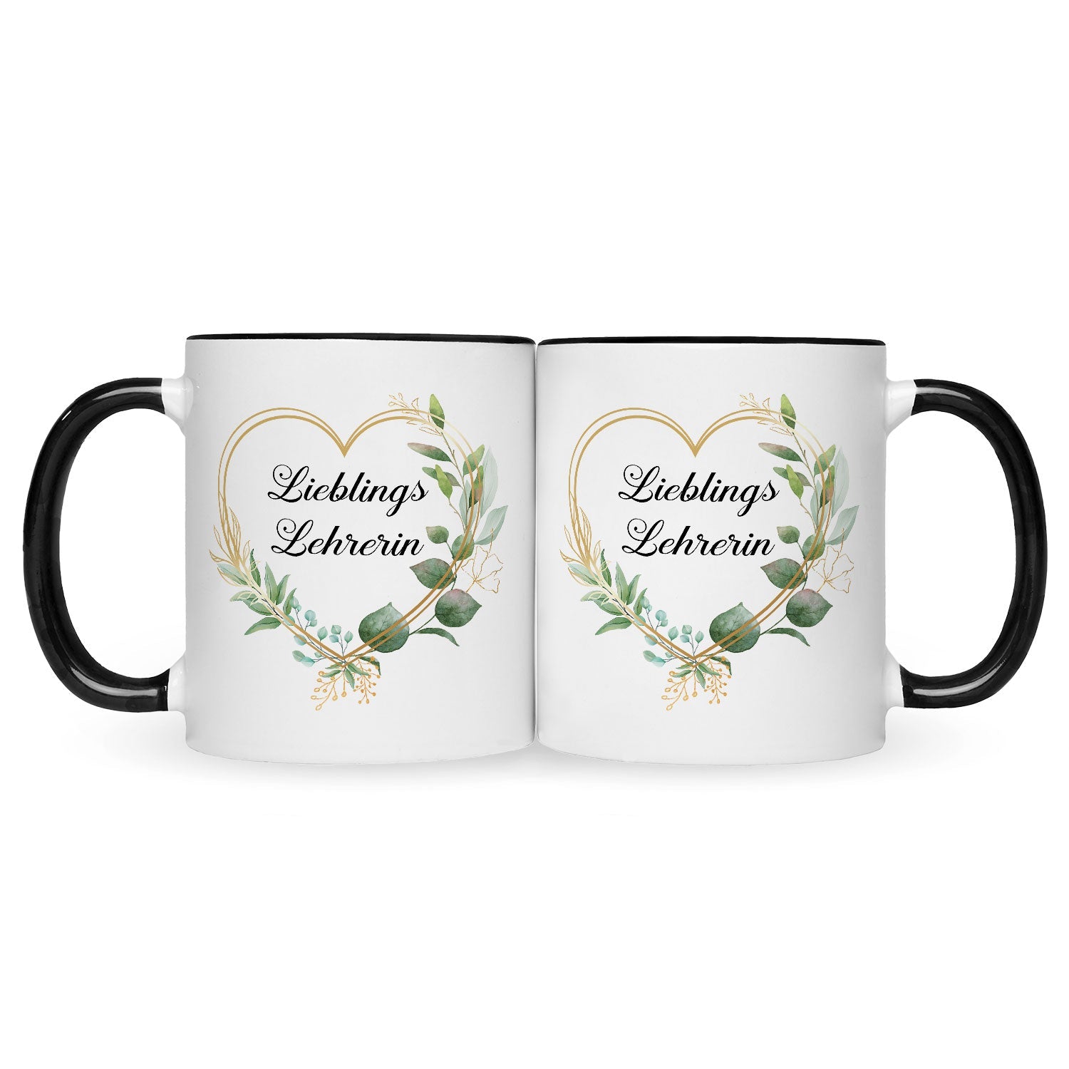 Bedruckte Tasse mit Spruch Lieblingslehrer/Lieblingslehrerin