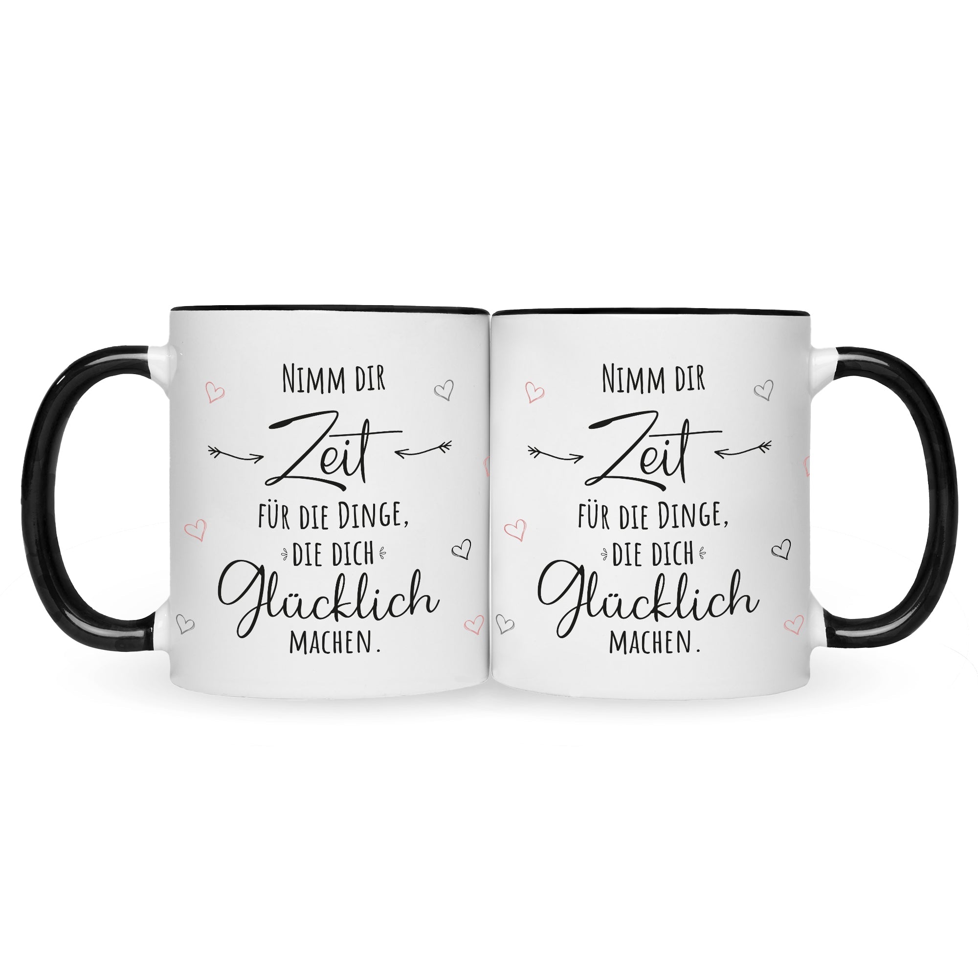 Bedruckte Tasse mit Spruch Nimm dir Zeit