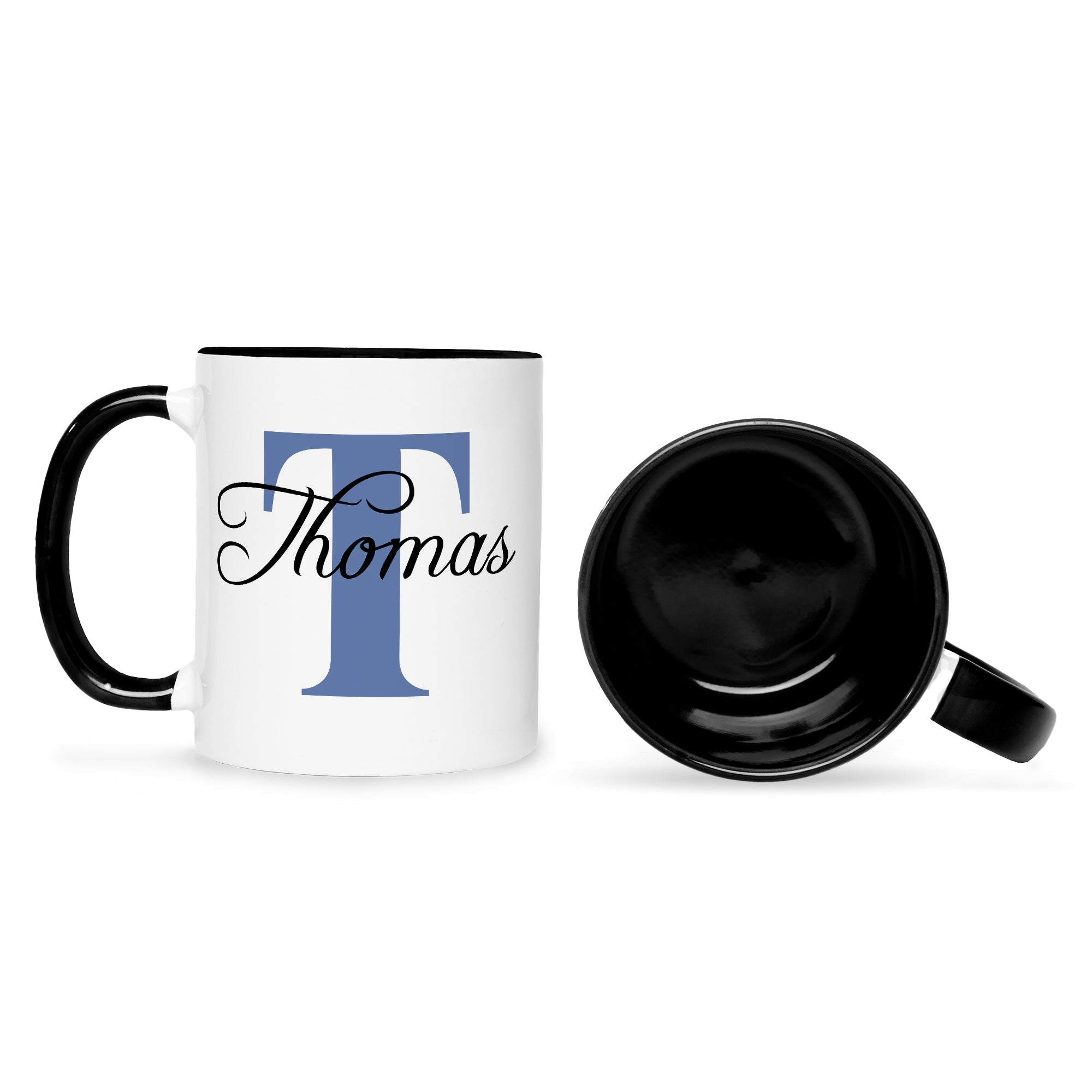 Bedruckte Tasse mit Initialen und Namen