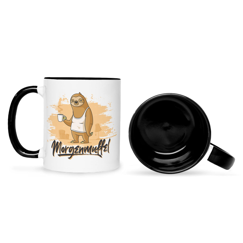 Bedruckte Tasse mit Spruch Morgenmuffel