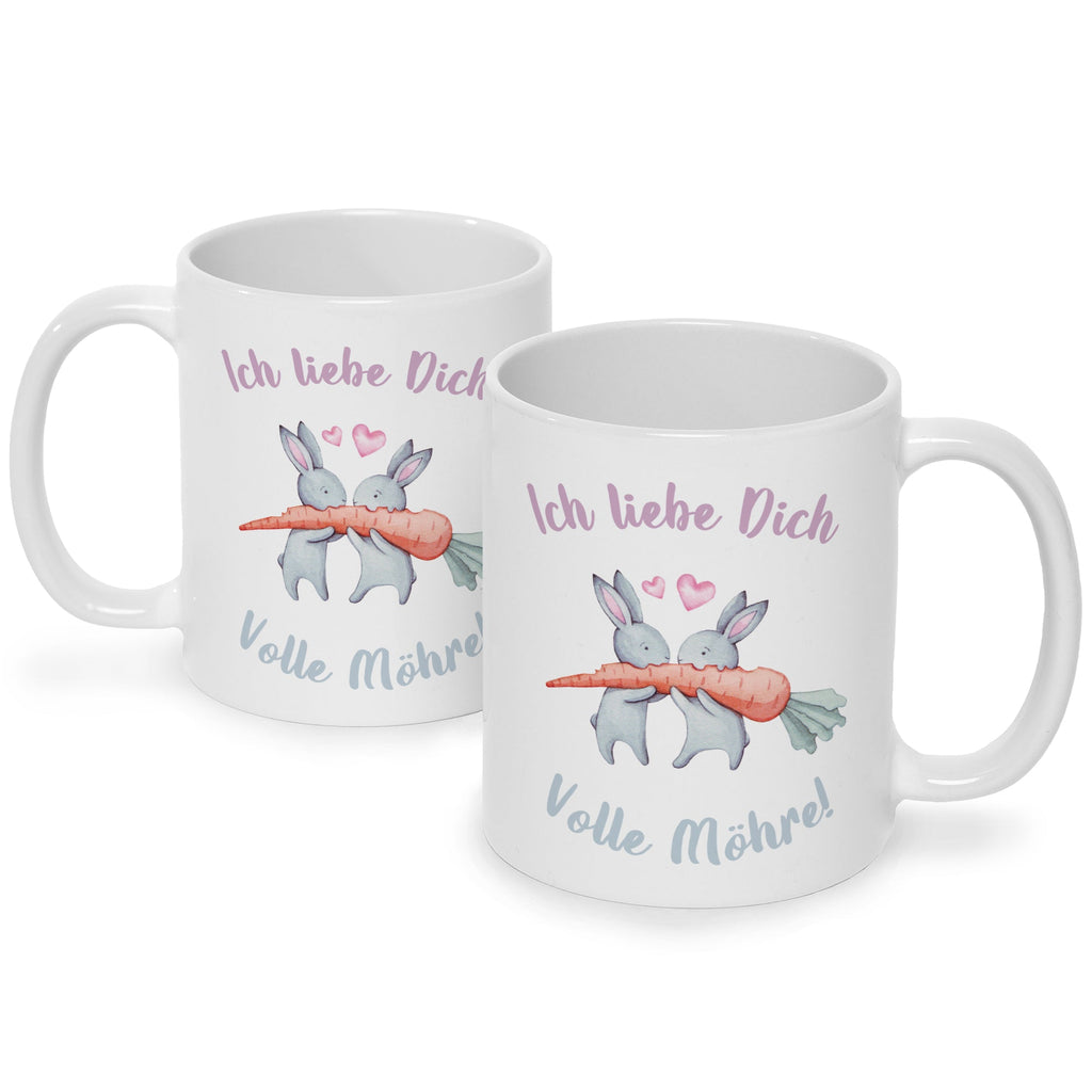 Bedruckte Tasse mit Spruch Volle Möhre
