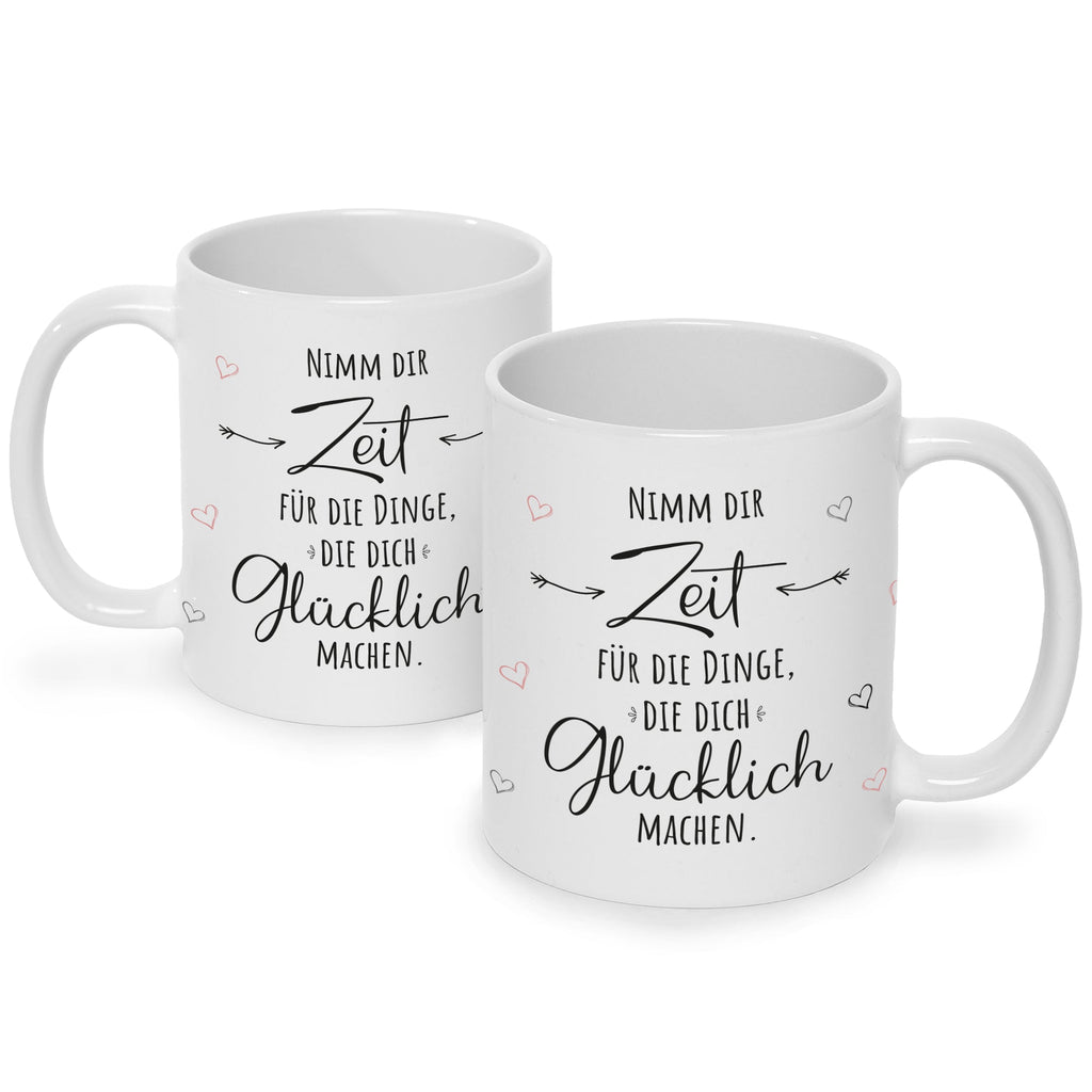 Bedruckte Tasse mit Spruch Nimm dir Zeit