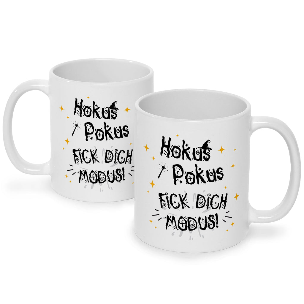 Bedruckte Tasse mit Spruch Hokus Pokus