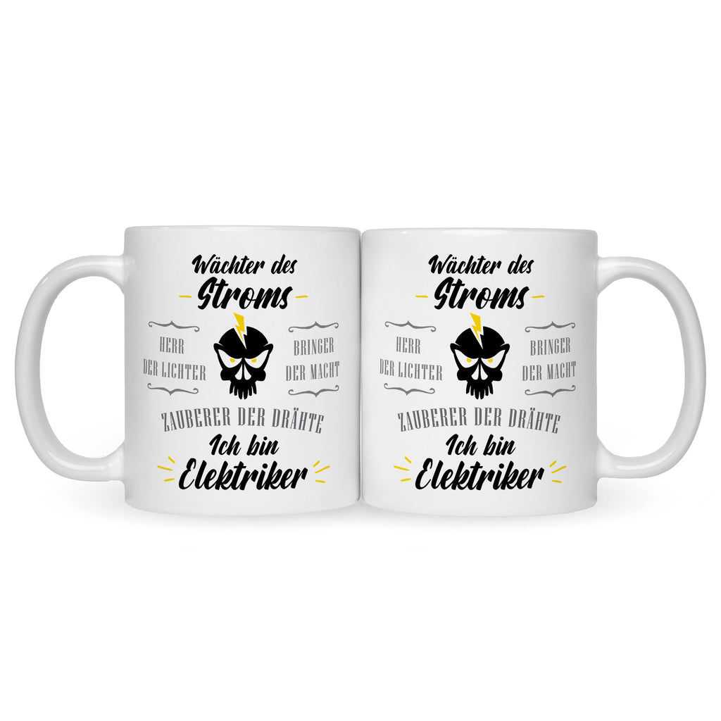 Bedruckte Tasse mit Spruch Wächter des Stroms
