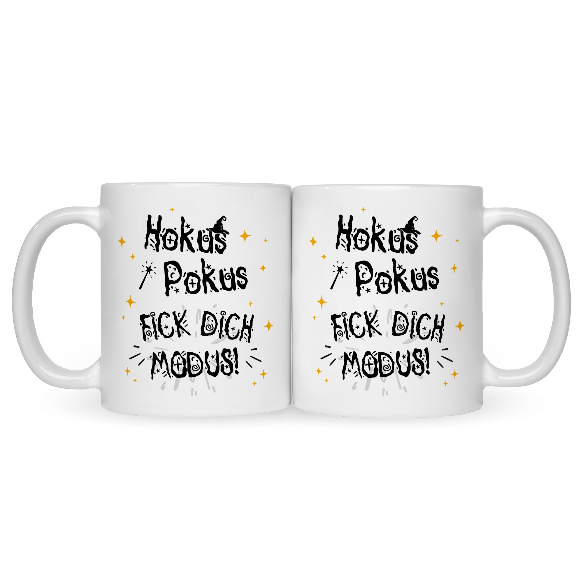 Bedruckte Tasse mit Spruch Hokus Pokus