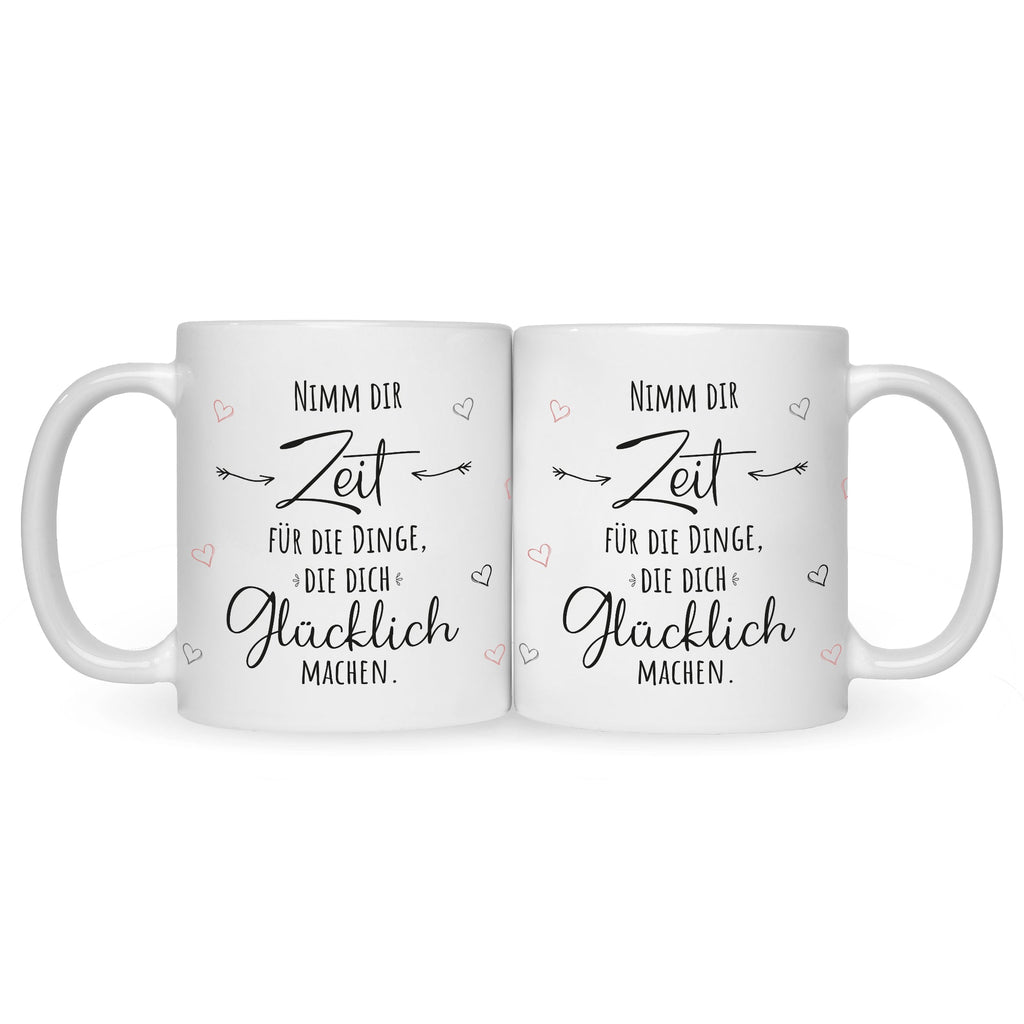 Bedruckte Tasse mit Spruch Nimm dir Zeit