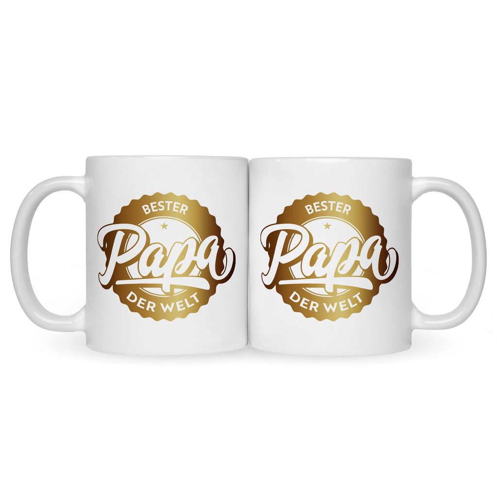 Bedruckte Tasse mit Spruch Bester Papa der Welt