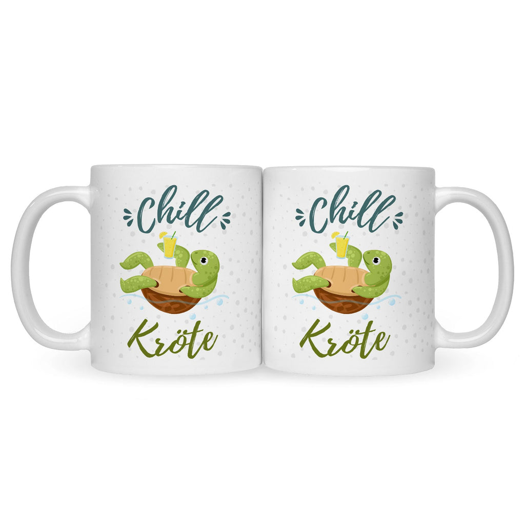 Bedruckte Tasse mit Spruch - Chillkröte