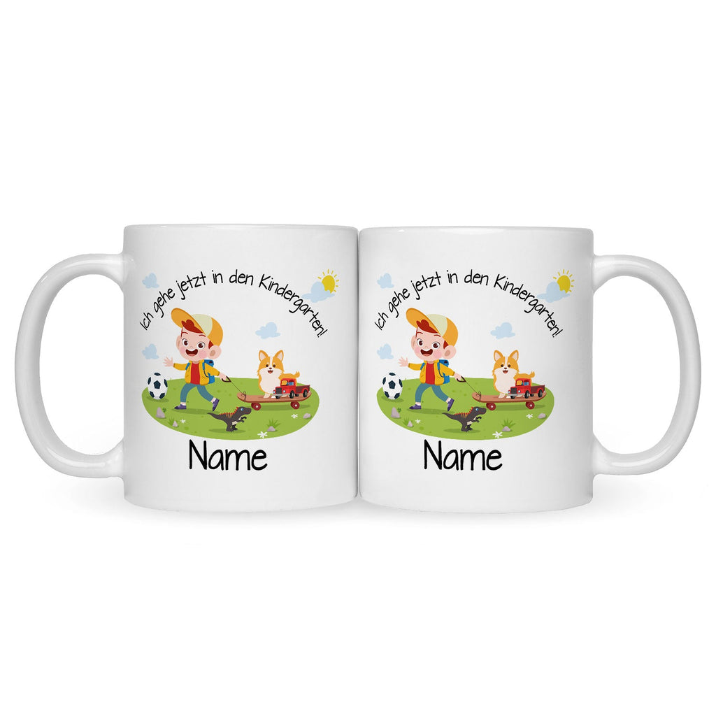 Bedruckte Tasse mit Motiv Ich gehe jetzt in den Kindergarten für Jungen & Mädchen