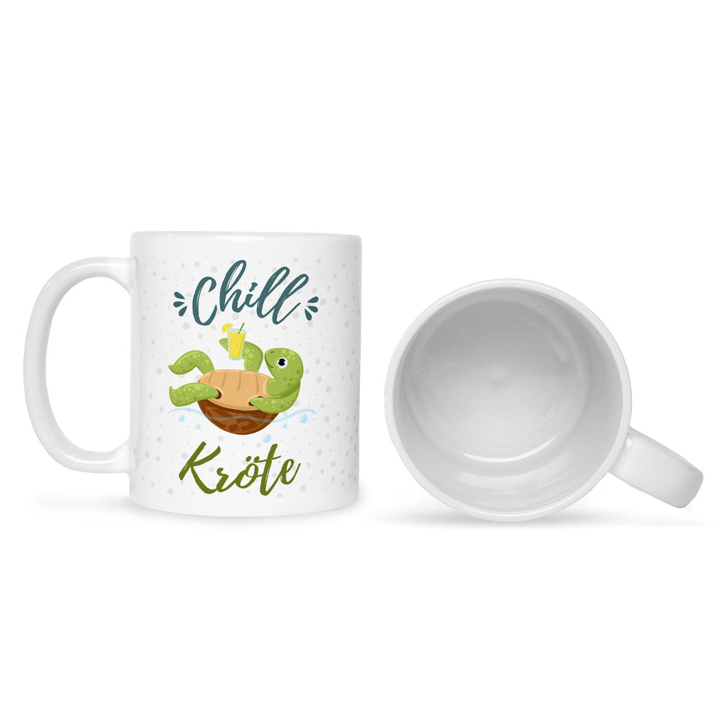 Bedruckte Tasse mit Spruch - Chillkröte
