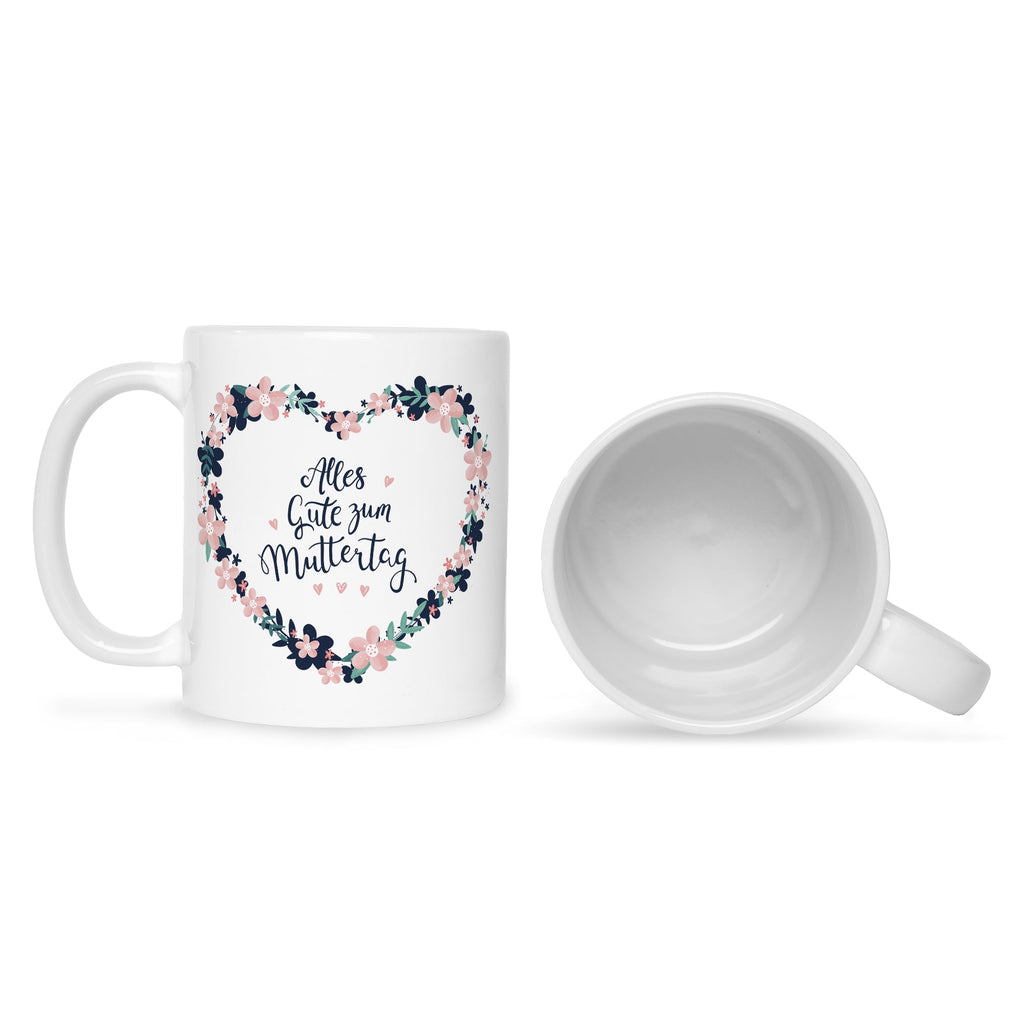 Bedruckte Tasse mit Spruch Alles gute zum Muttertag