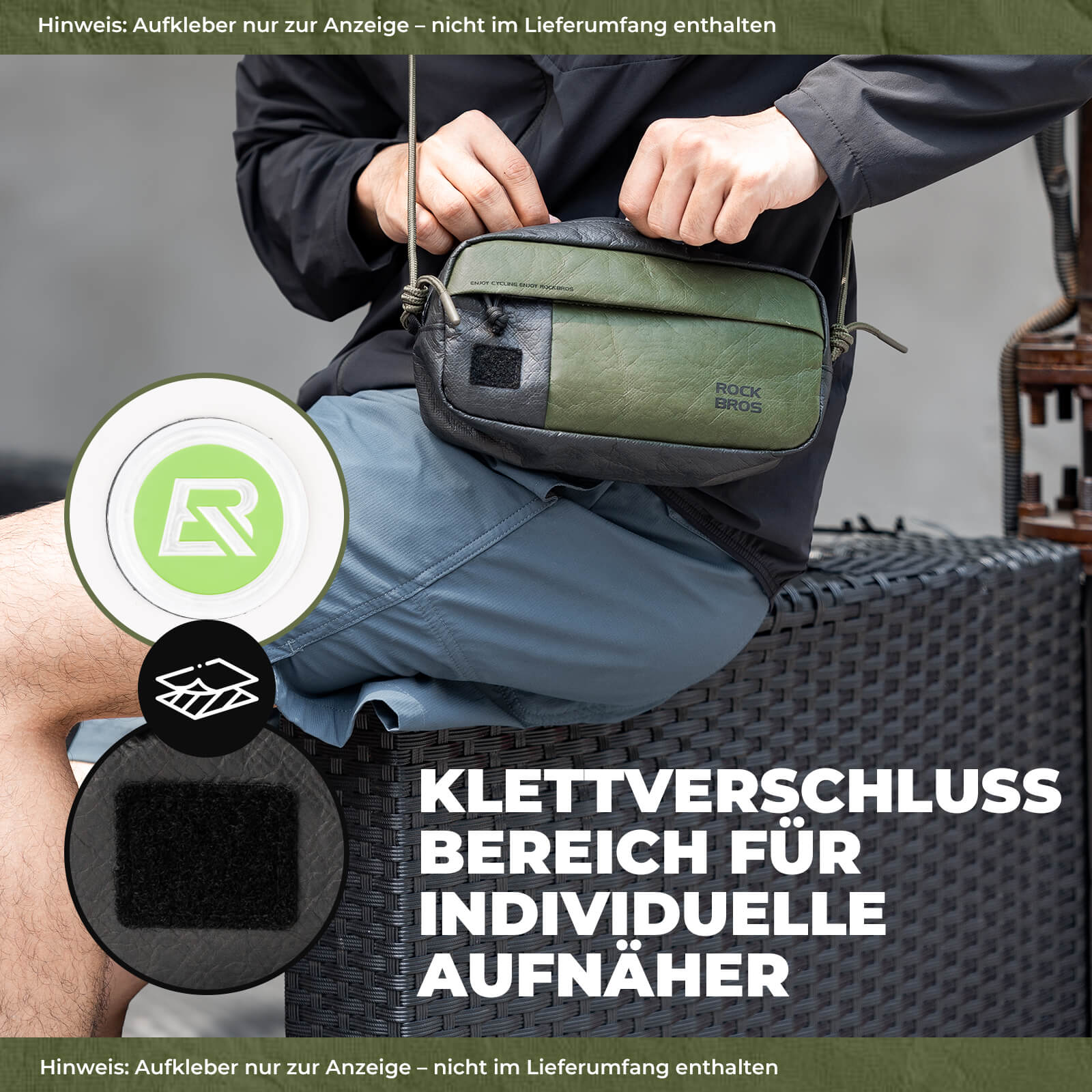 2-in-1 Lenkertasche Wasserabweisend mit Schultergurt 1,5L