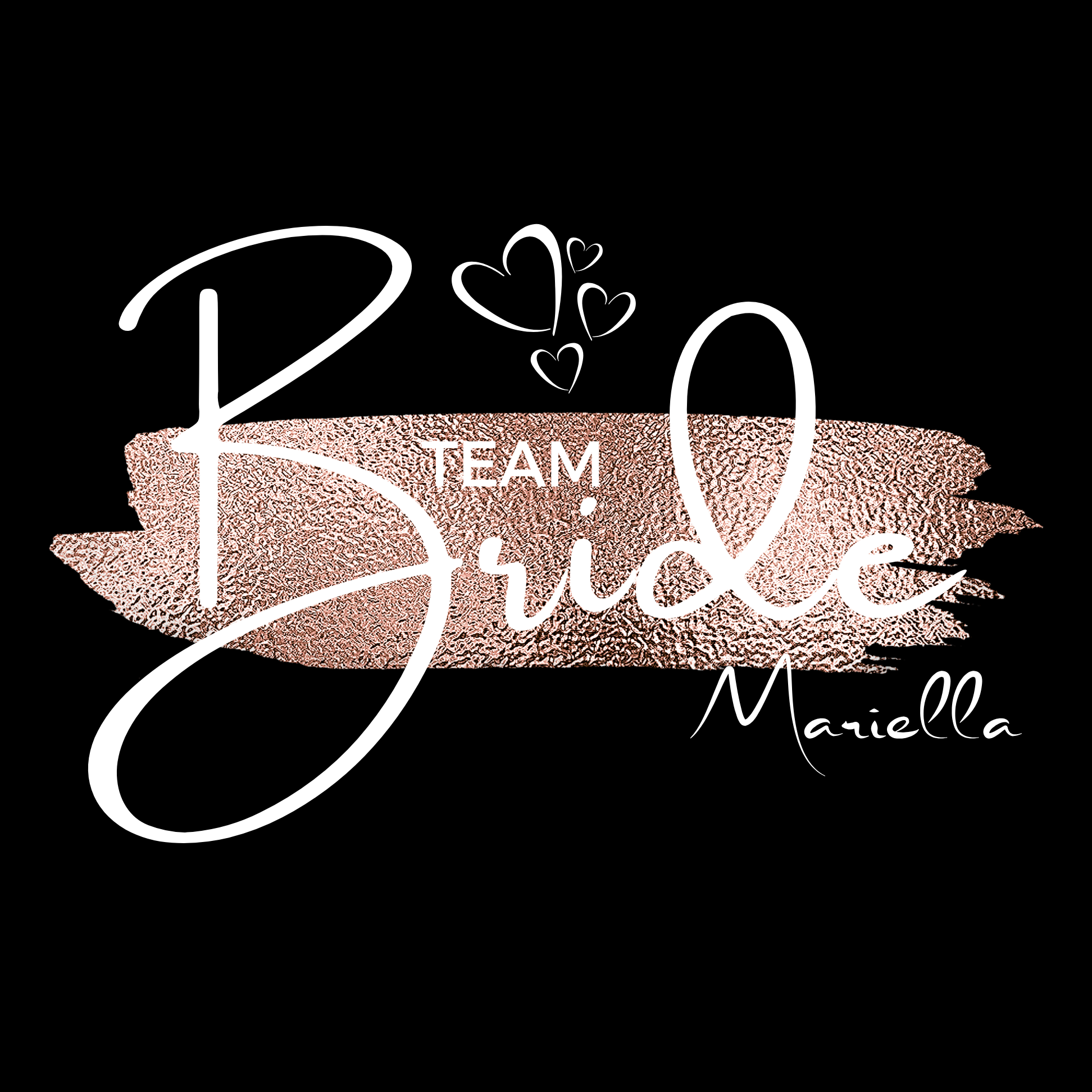 BRIDE T-Shirt TEAM BRIDE Handwriting