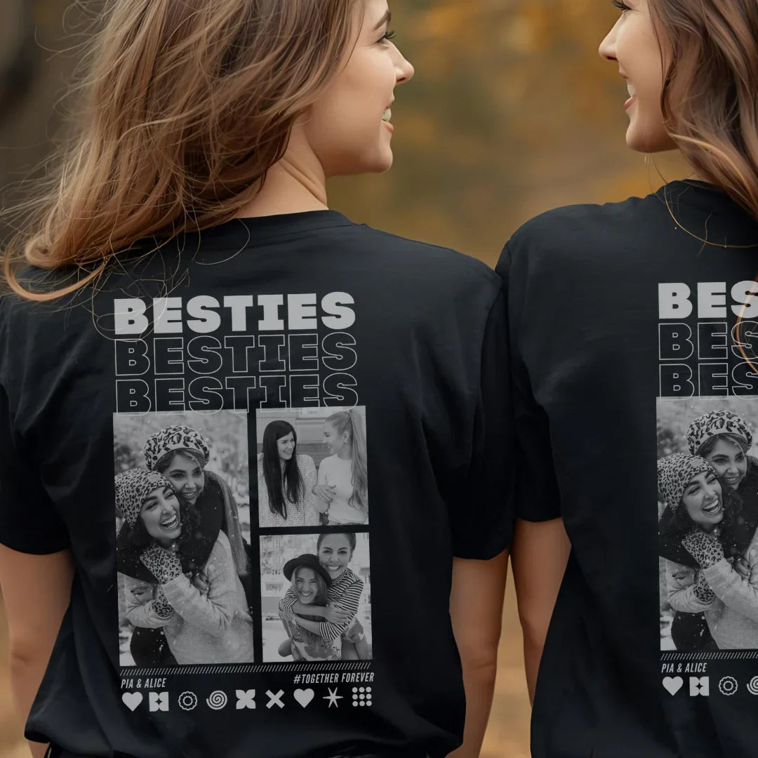 BESTIES T-Shirt mit Euren Fotos personalisiert