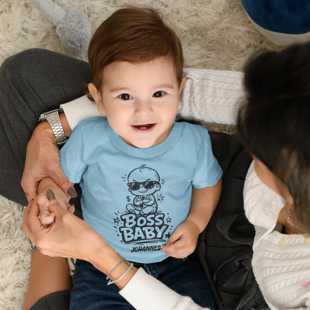 Baby T-Shirt BOSS BABY Rundhals personalisiert