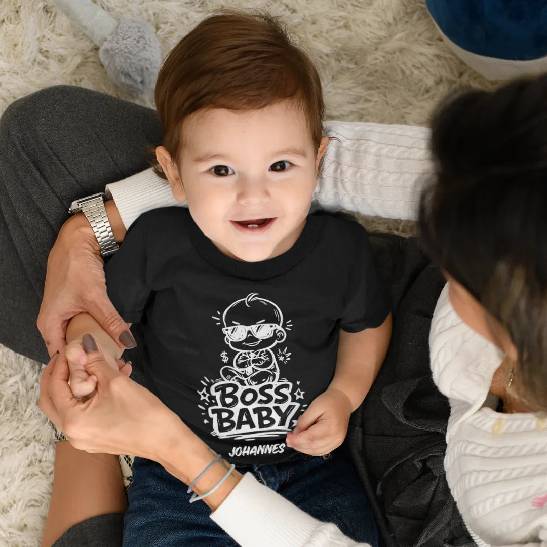 Baby T-Shirt BOSS BABY Rundhals personalisiert