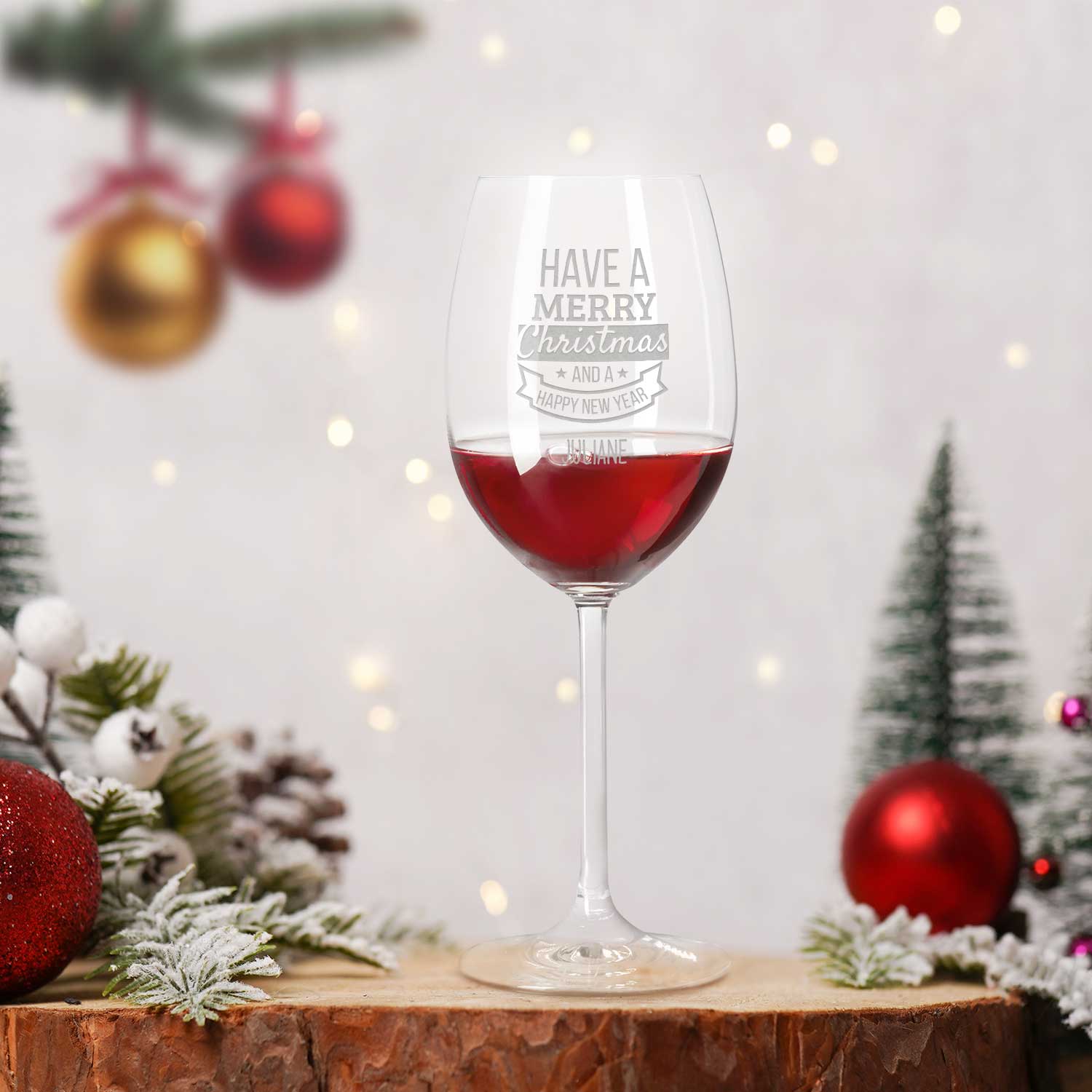 Leonardo Weinglas mit Gravur "Have a Merry Christmas"