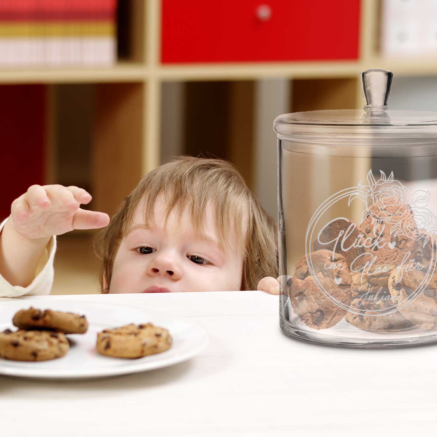 Leonardo Keksglas mit Gravur "Glück im Glas"