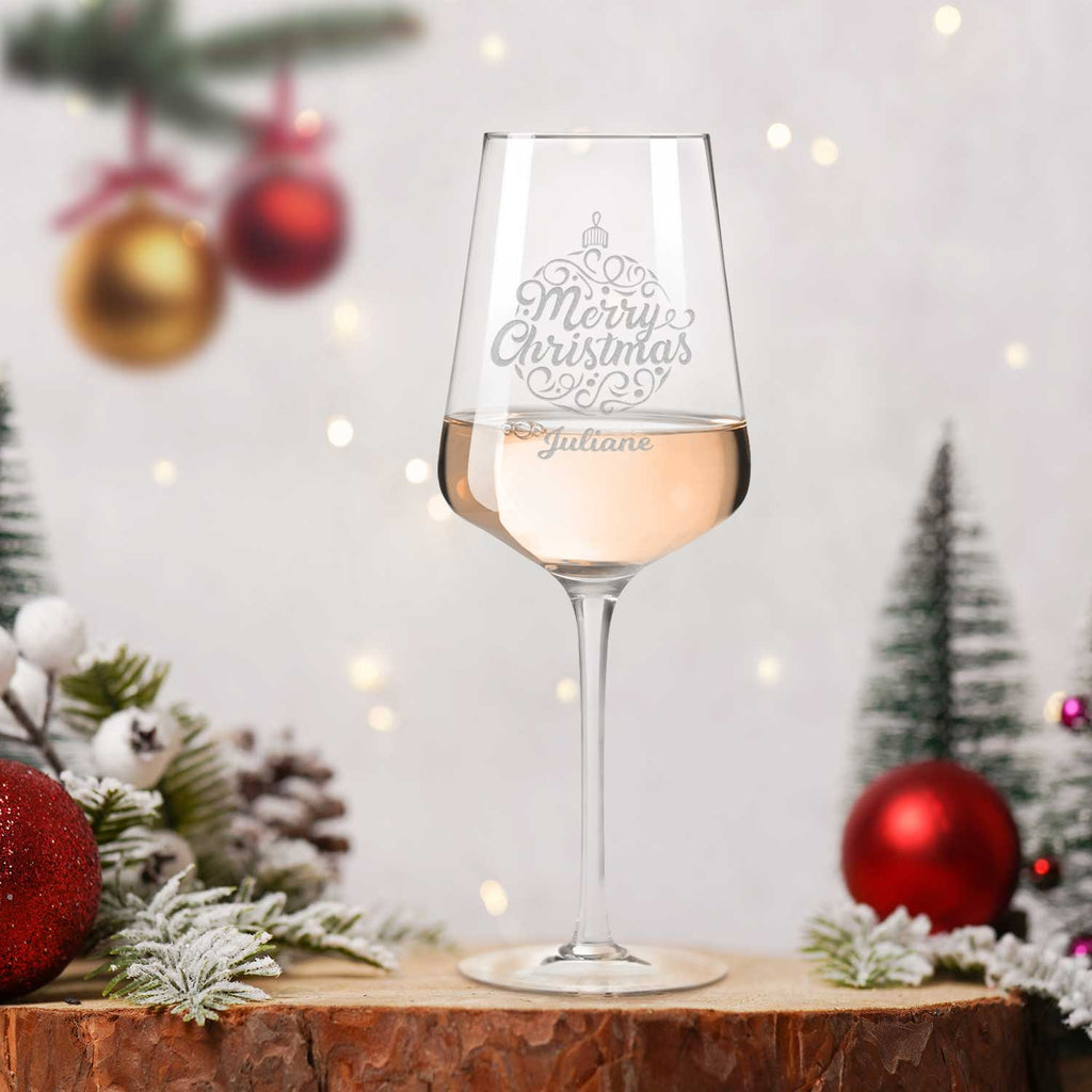 Leonardo Weinglas mit Gravur "Merry Christmas Ball"
