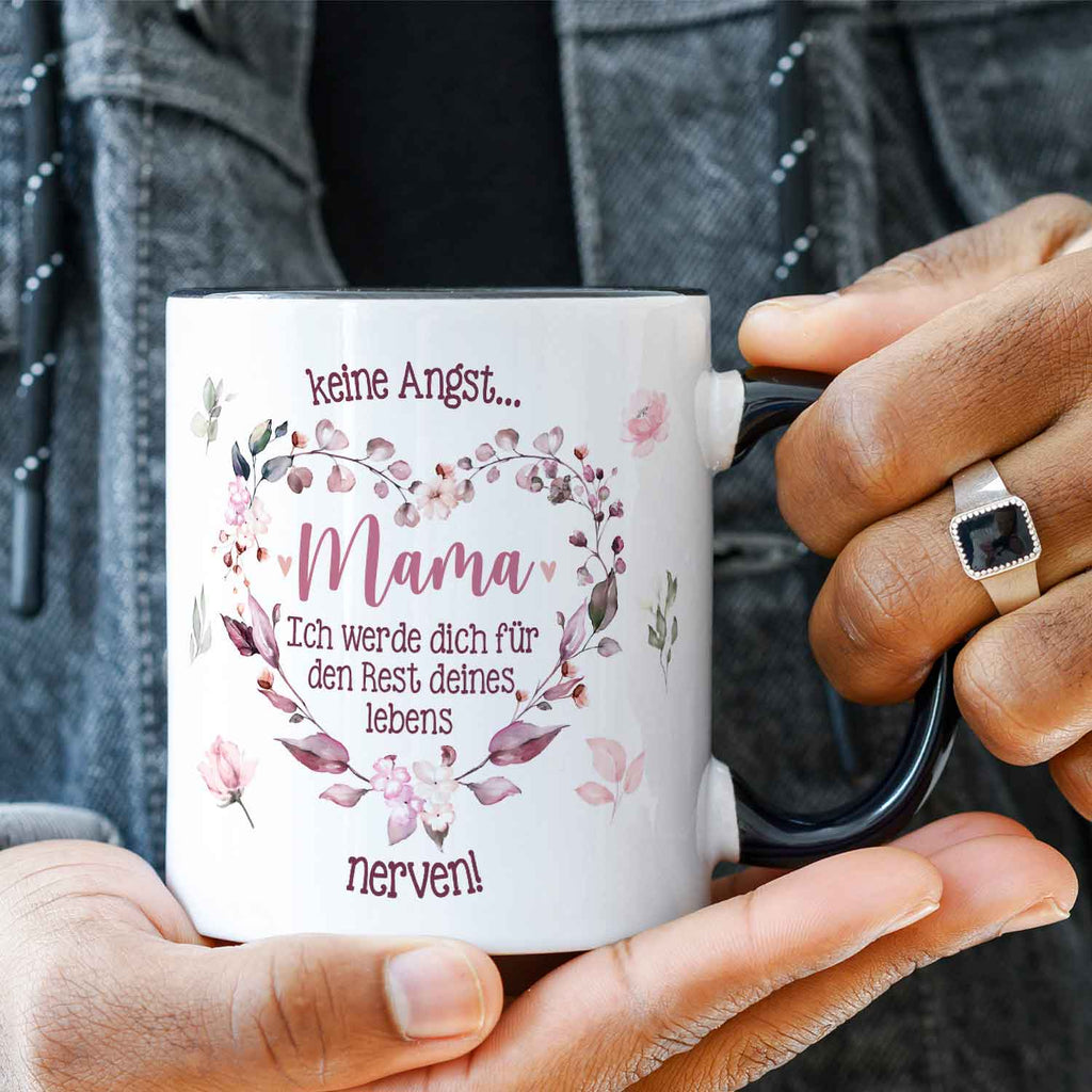 Bedruckte Tasse mit Spruch Keine Angst Mama