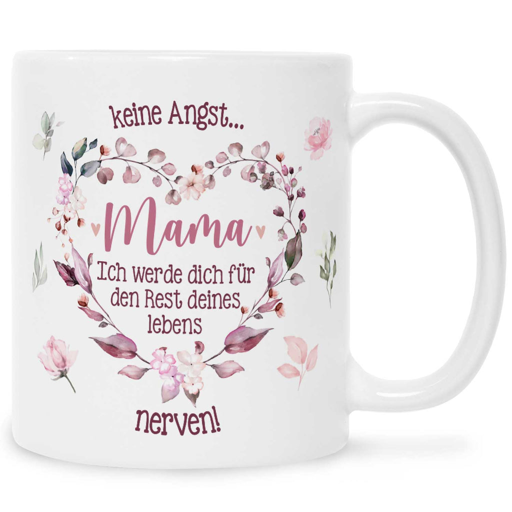 Bedruckte Tasse mit Spruch Keine Angst Mama