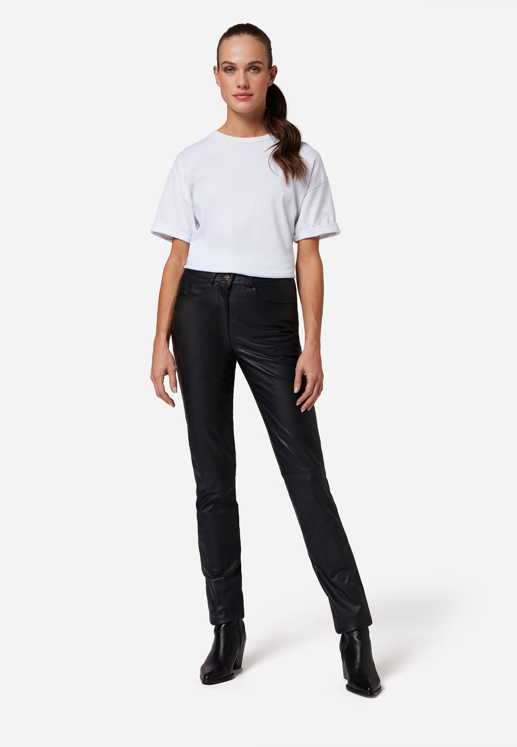 Five Pocket Lederhose Damen 9809