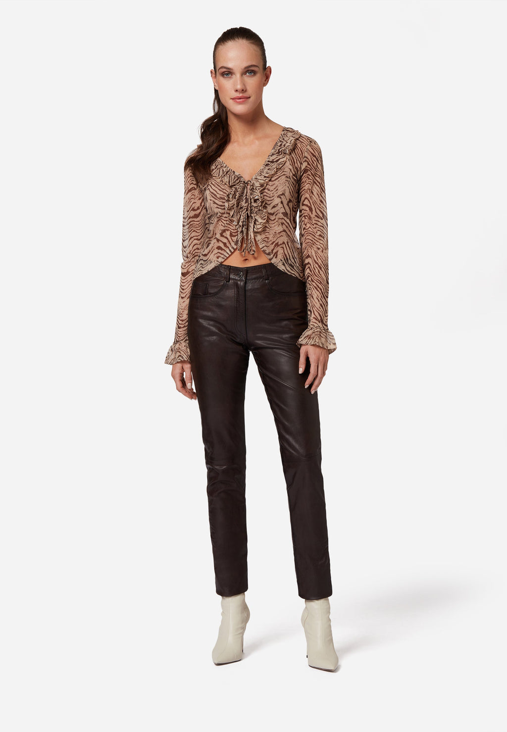 Five Pocket Lederhose Damen 9809