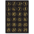 Adventskalender Zahlenaufkleber zum basteln mit bunten Zahlen für Weihnachten zum Selbstgestalten