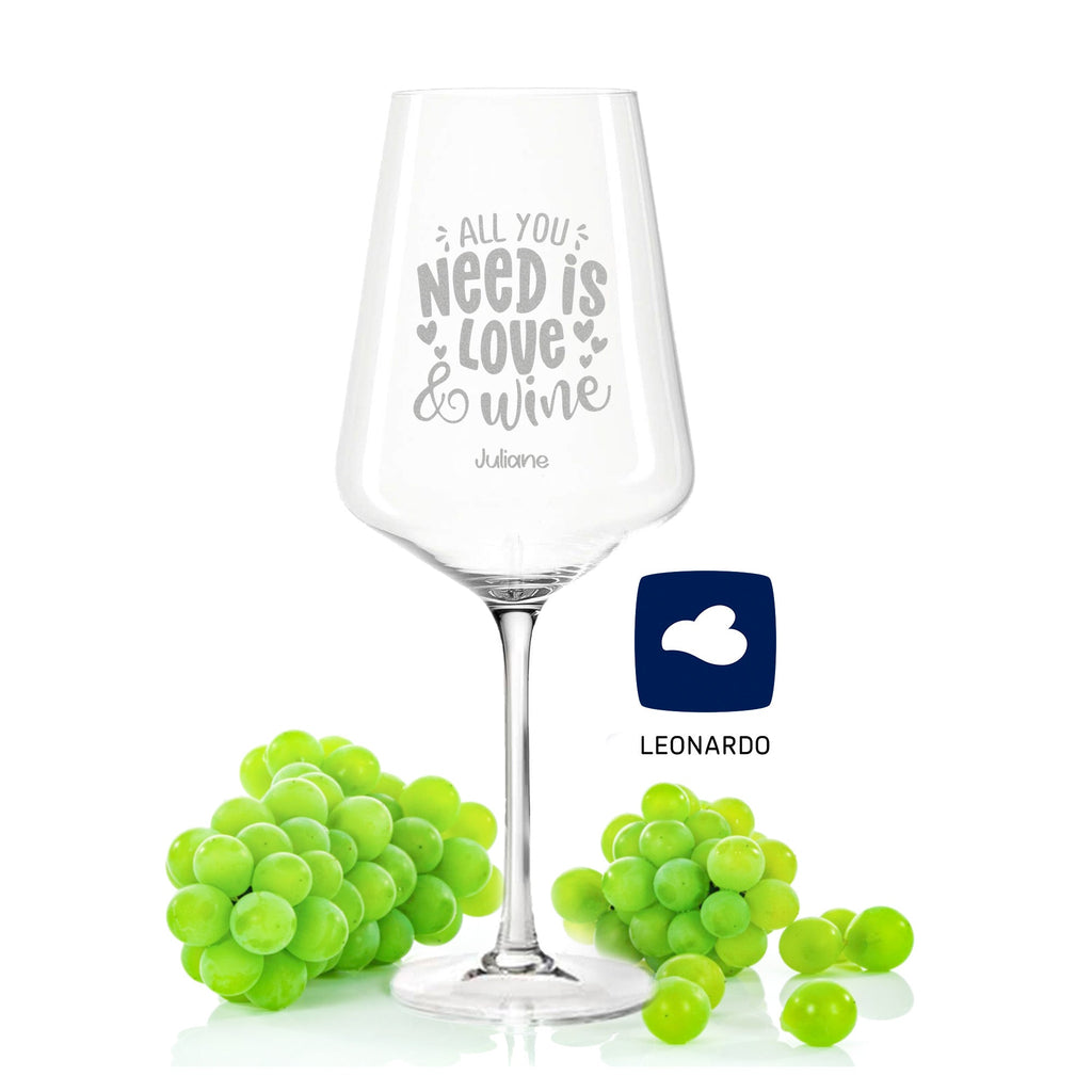 Leonardo Weingläser mit Gravur "All you need is Love and Wine"