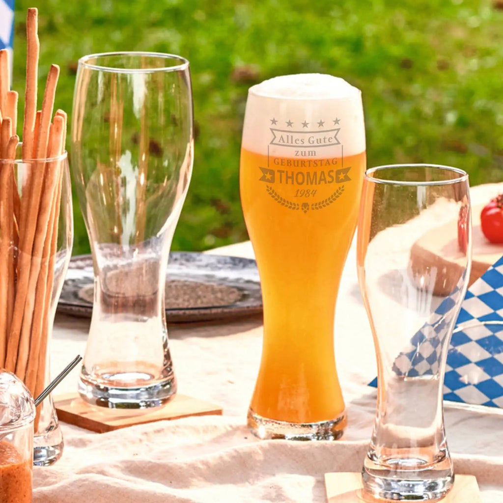 Leonardo Weizenglas mit Gravur "Alles Gute zum Geburtstag"