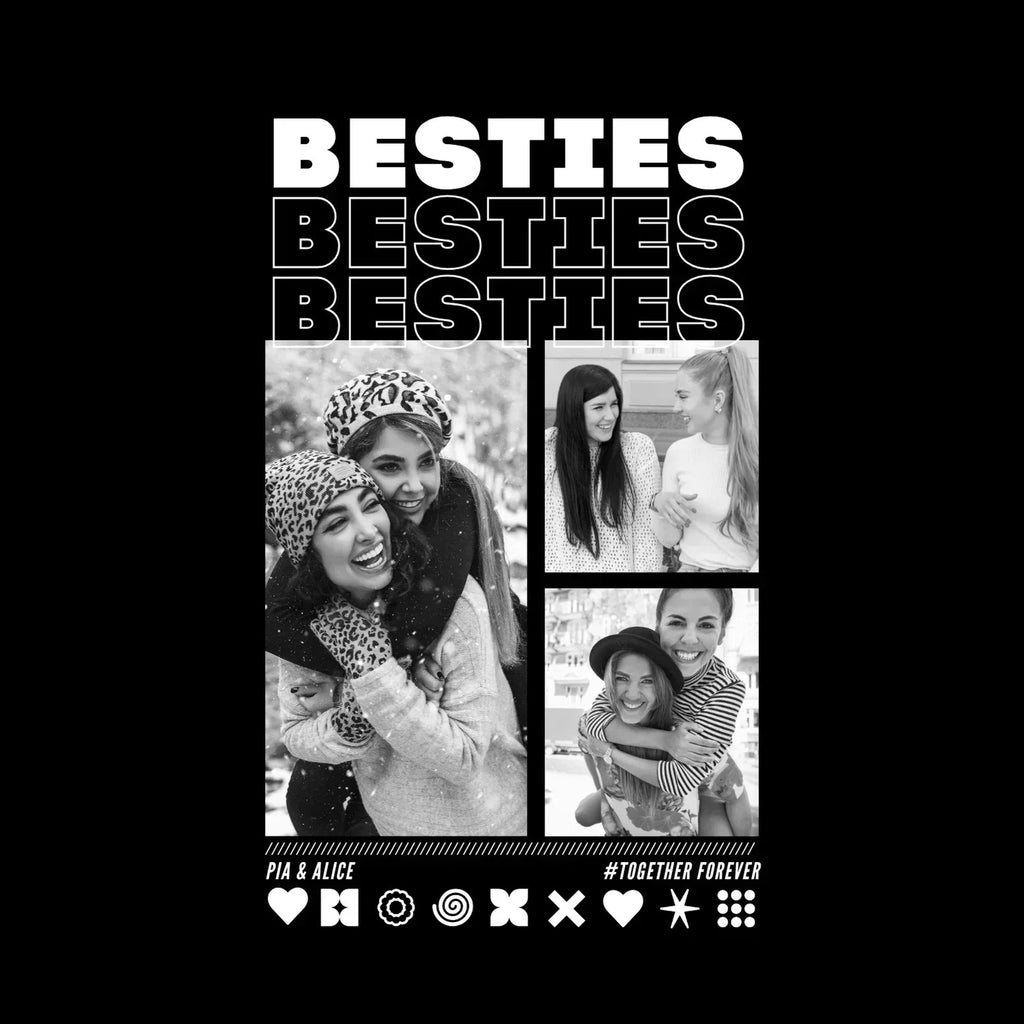 BESTIES T-Shirt mit Euren Fotos personalisiert