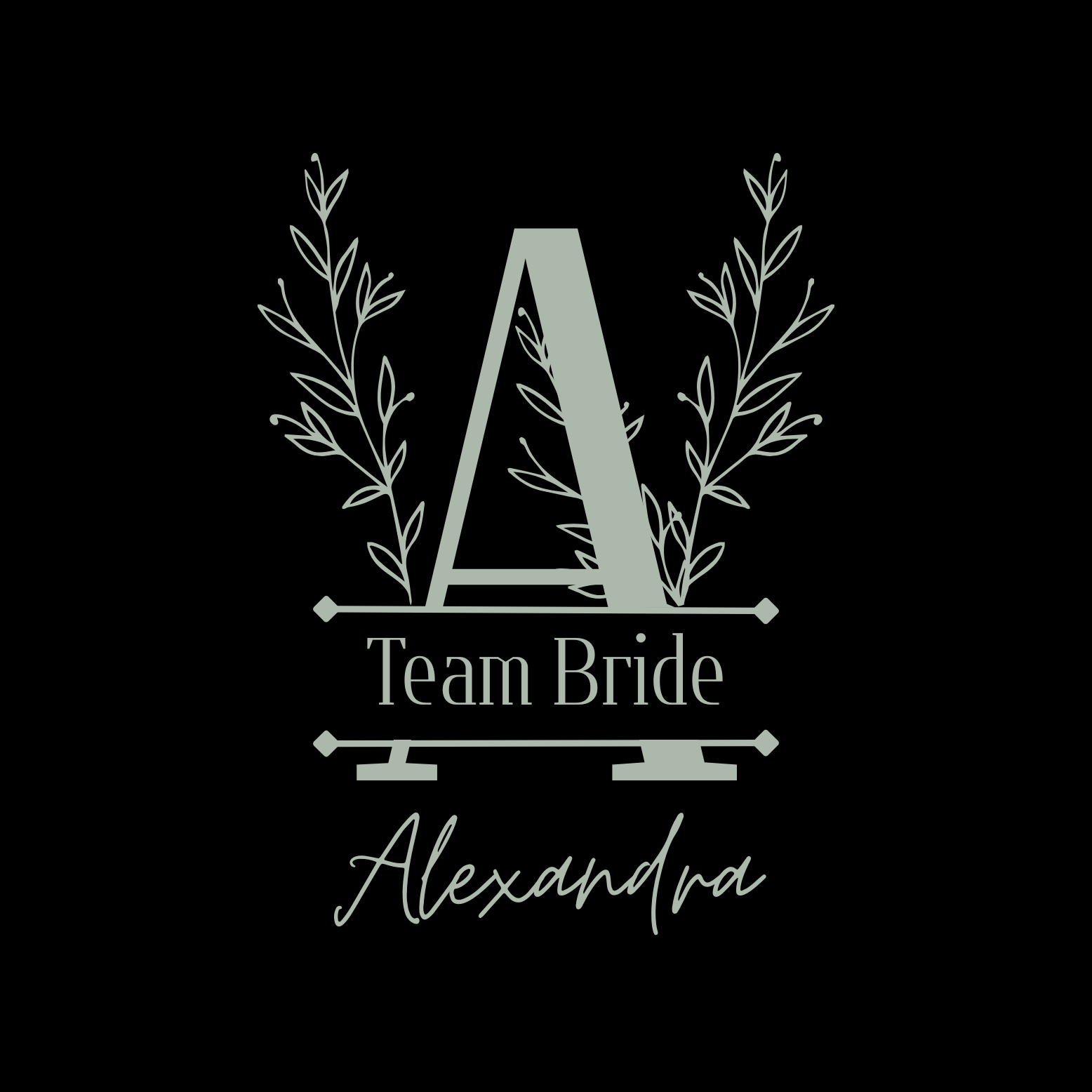 BRIDE T-Shirt FLORAL LETTERS
