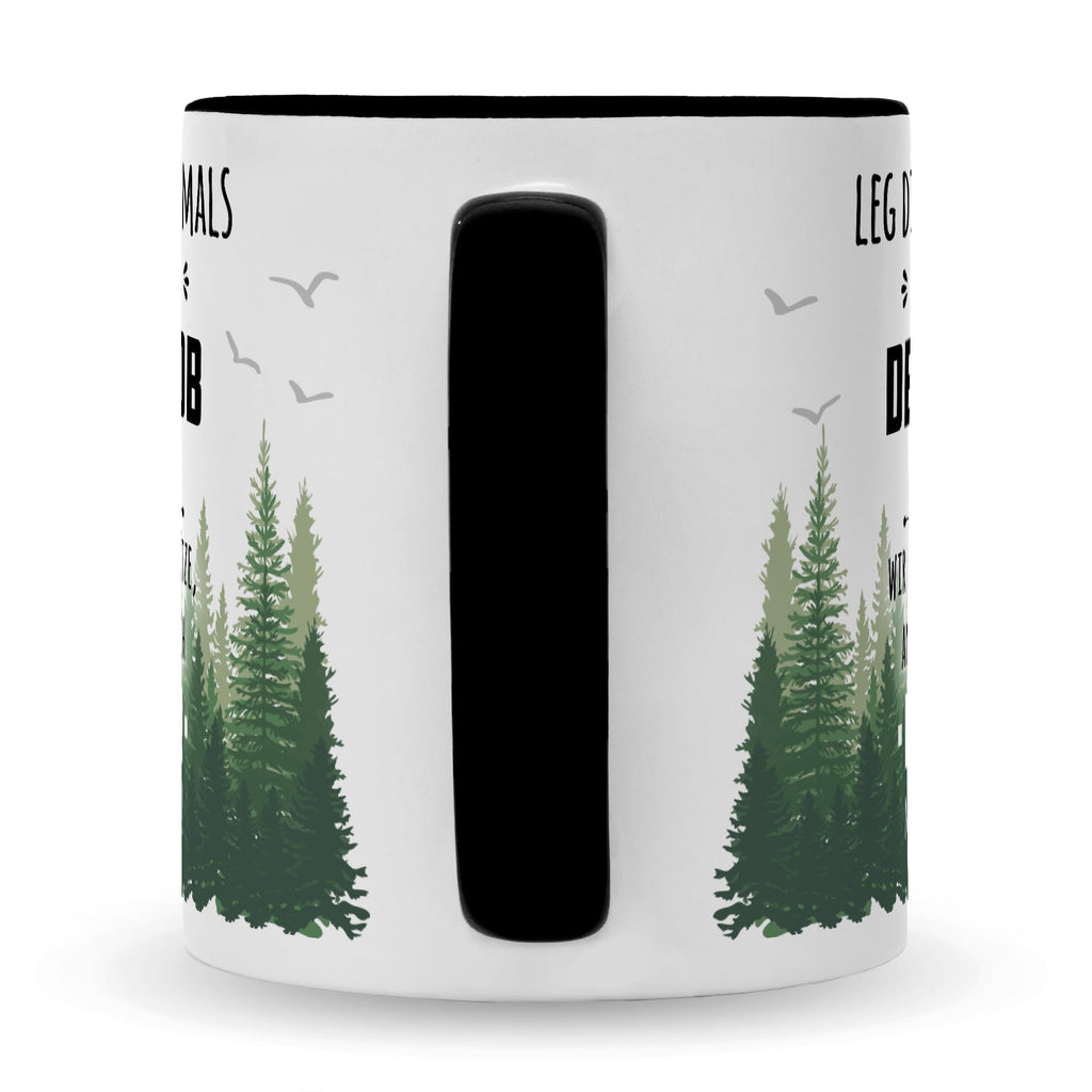 Bedruckte Tasse mit Spruch Leg dich niemals mit mir an