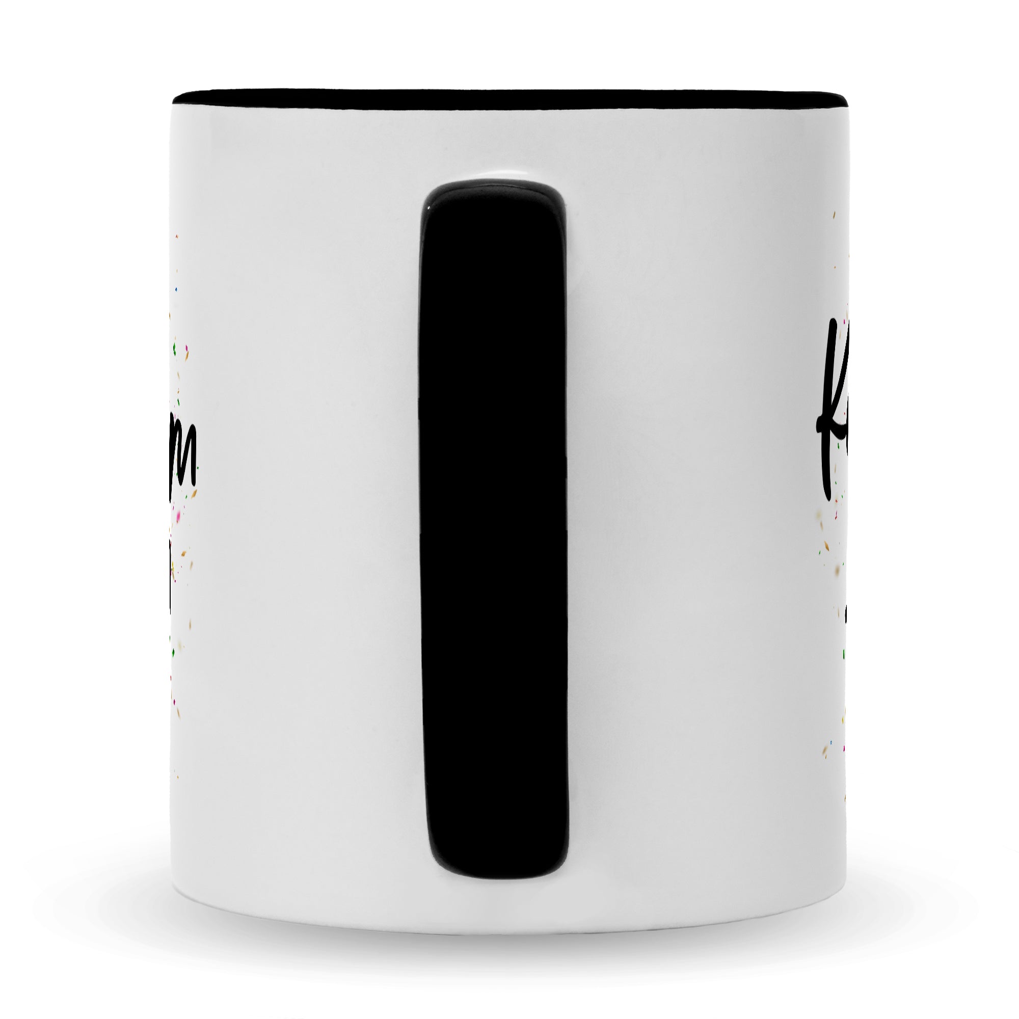 Bedruckte Tasse mit Spruch Konfetti im Herzen