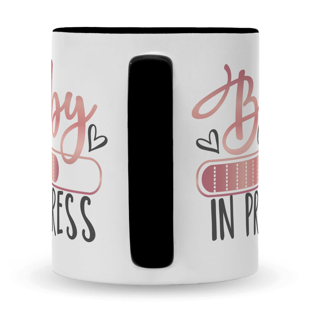 Bedruckte Tasse mit Spruch Baby in Progress