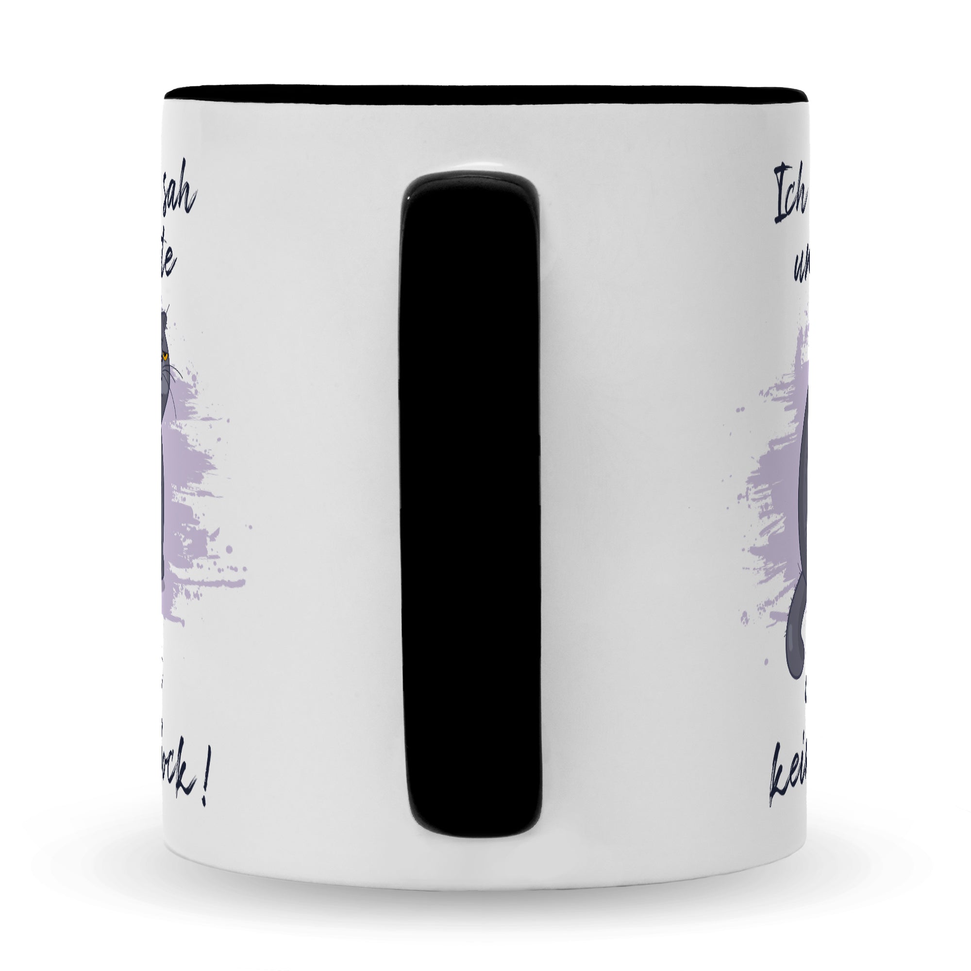 Bedruckte Tasse mit Spruch Ich kam, sah und hatte direkt keinen Bock V2