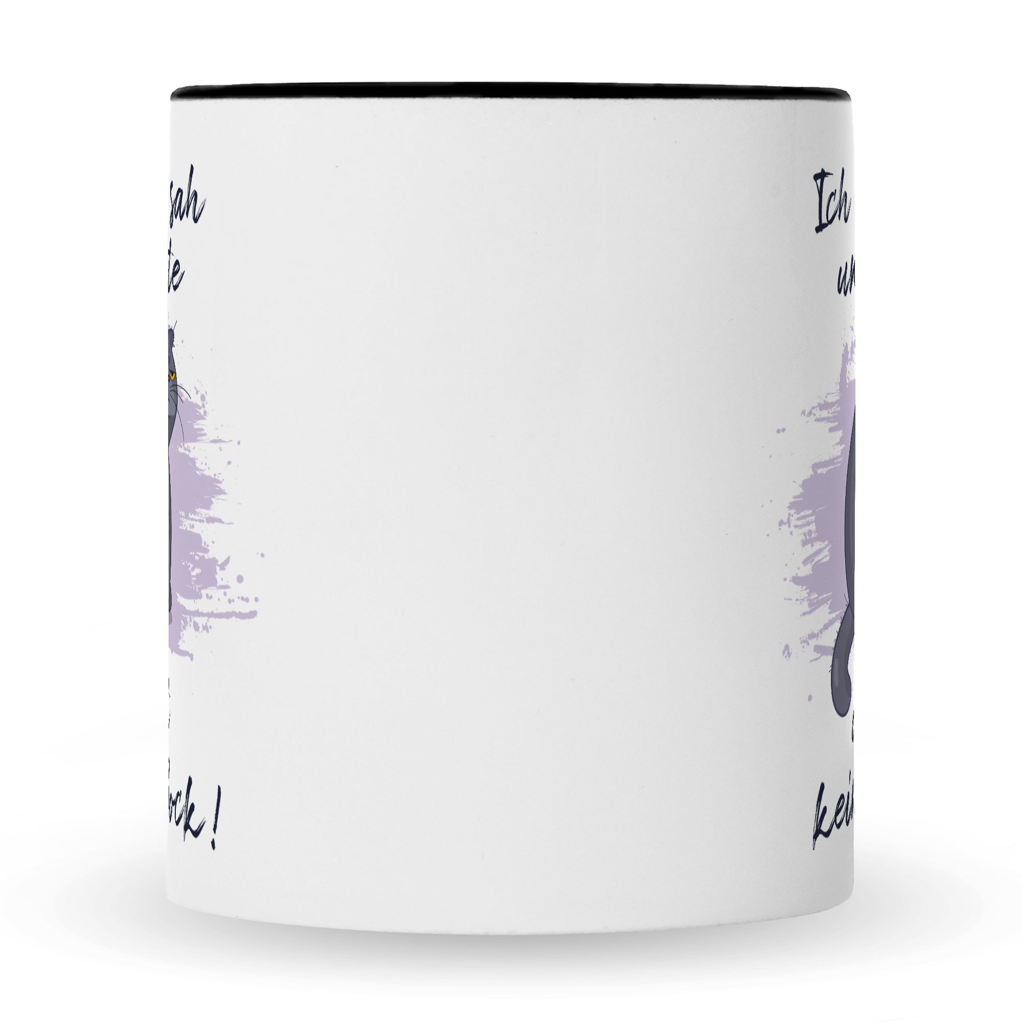 Bedruckte Tasse mit Spruch Ich kam, sah und hatte direkt keinen Bock V2
