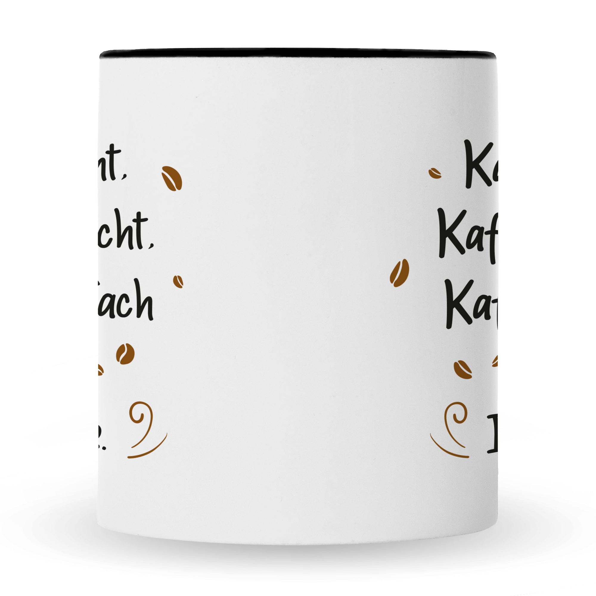 Bedruckte Tasse mit Spruch Kaffee redet nicht