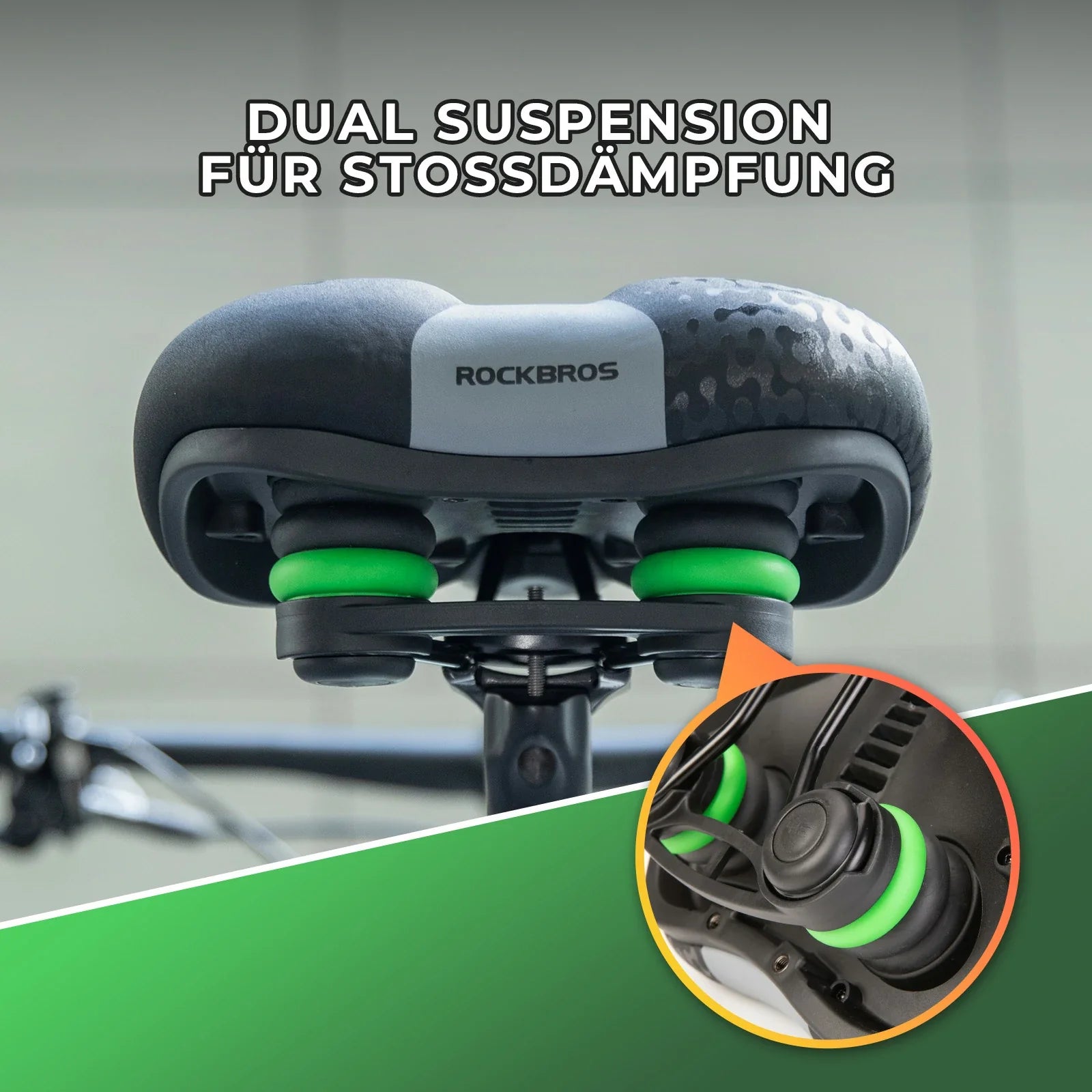 Bequemer Fahrradsattel, Ergonomisch Fahrrad Sattel Mit Druckentlastung & Belüftung, Hochdichter Schaumstoff, Doppelte Federung